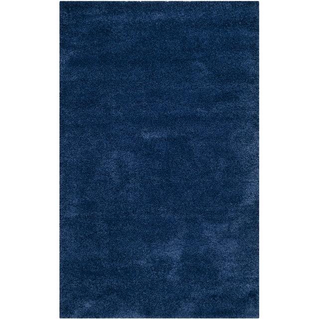 Milan Shag SG180 Power Loomed Indoor Area Rug - Navy - 5'1"x8' - Safavieh