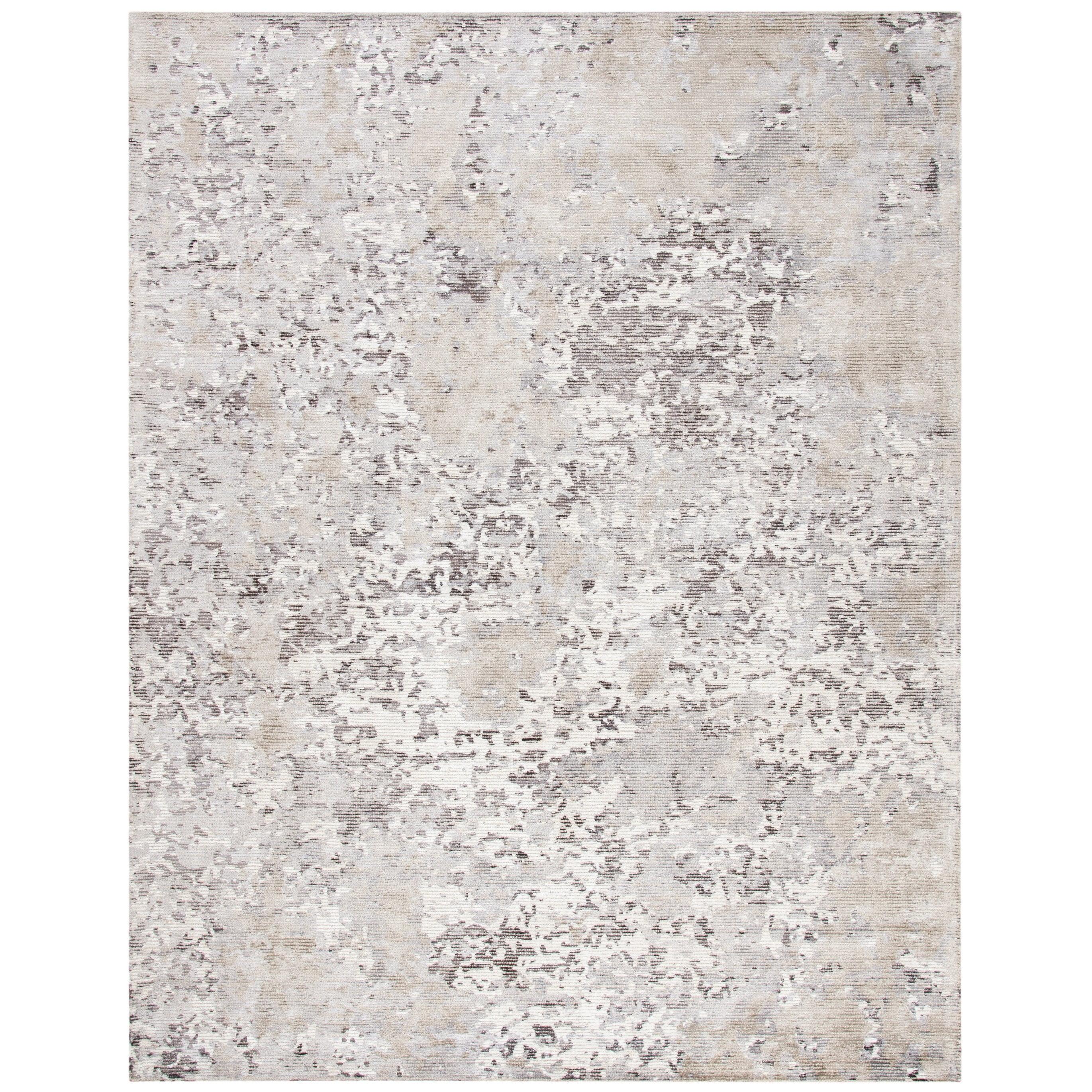 SAFAVIEH Mirage Fiber Abstract Distressed Area Rug, Beige/Ivory, 8' x 10'