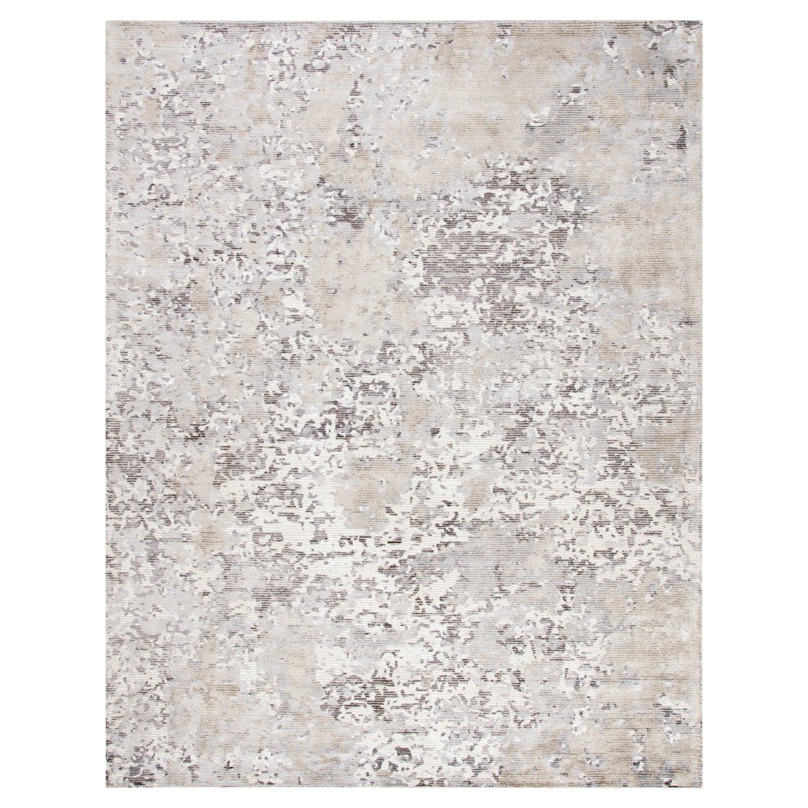 SAFAVIEH Mirage Fiber Abstract Distressed Area Rug, Beige/Ivory, 9' x 12'