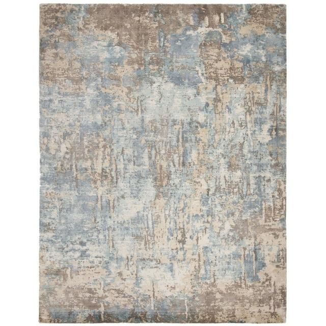SAFAVIEH Mirage Natalee Vintage Abstract Area Rug, Blue/Taupe, 6' x 9'