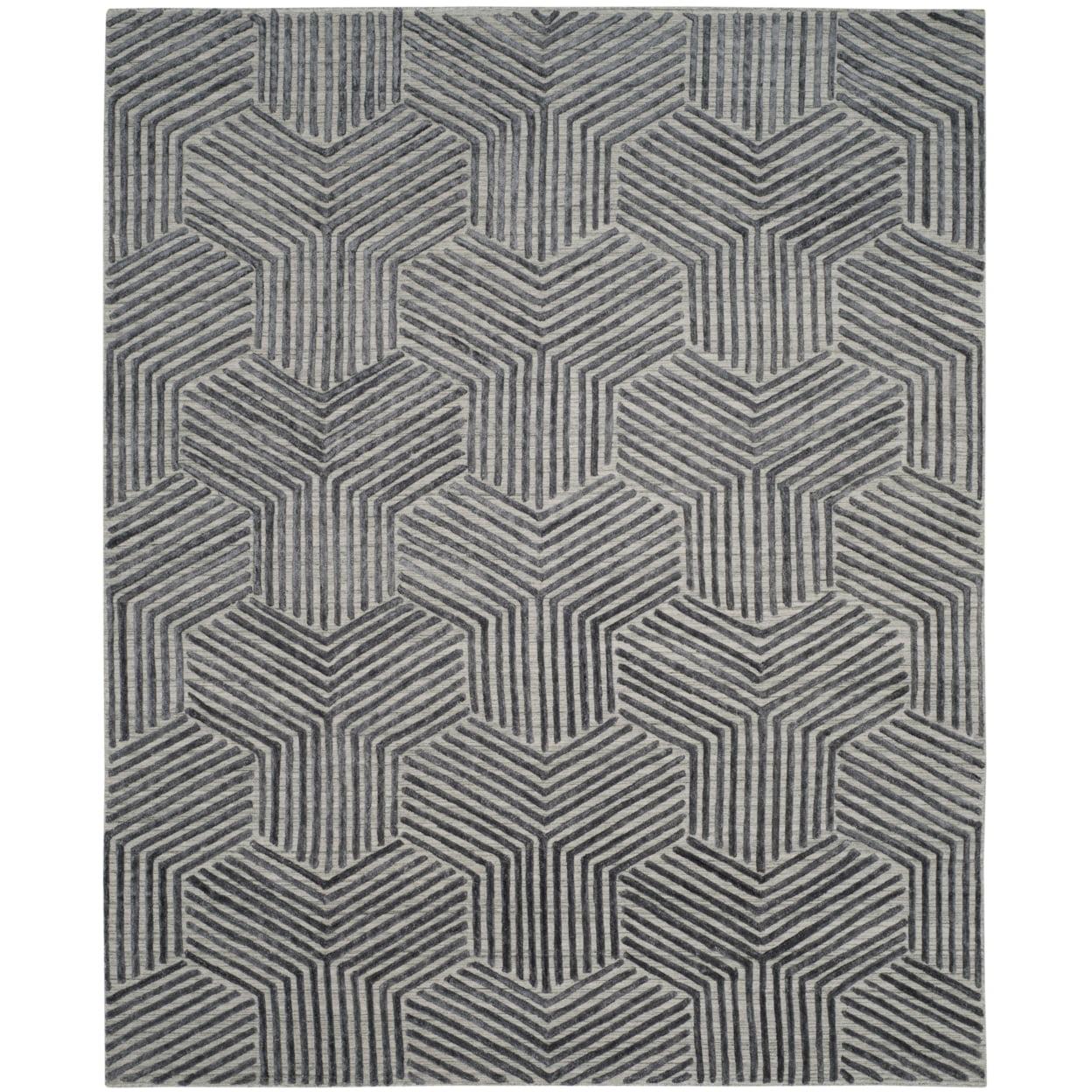 SAFAVIEH Mirage Peregrine Solid Area Rug, Graphite, 5' x 8'