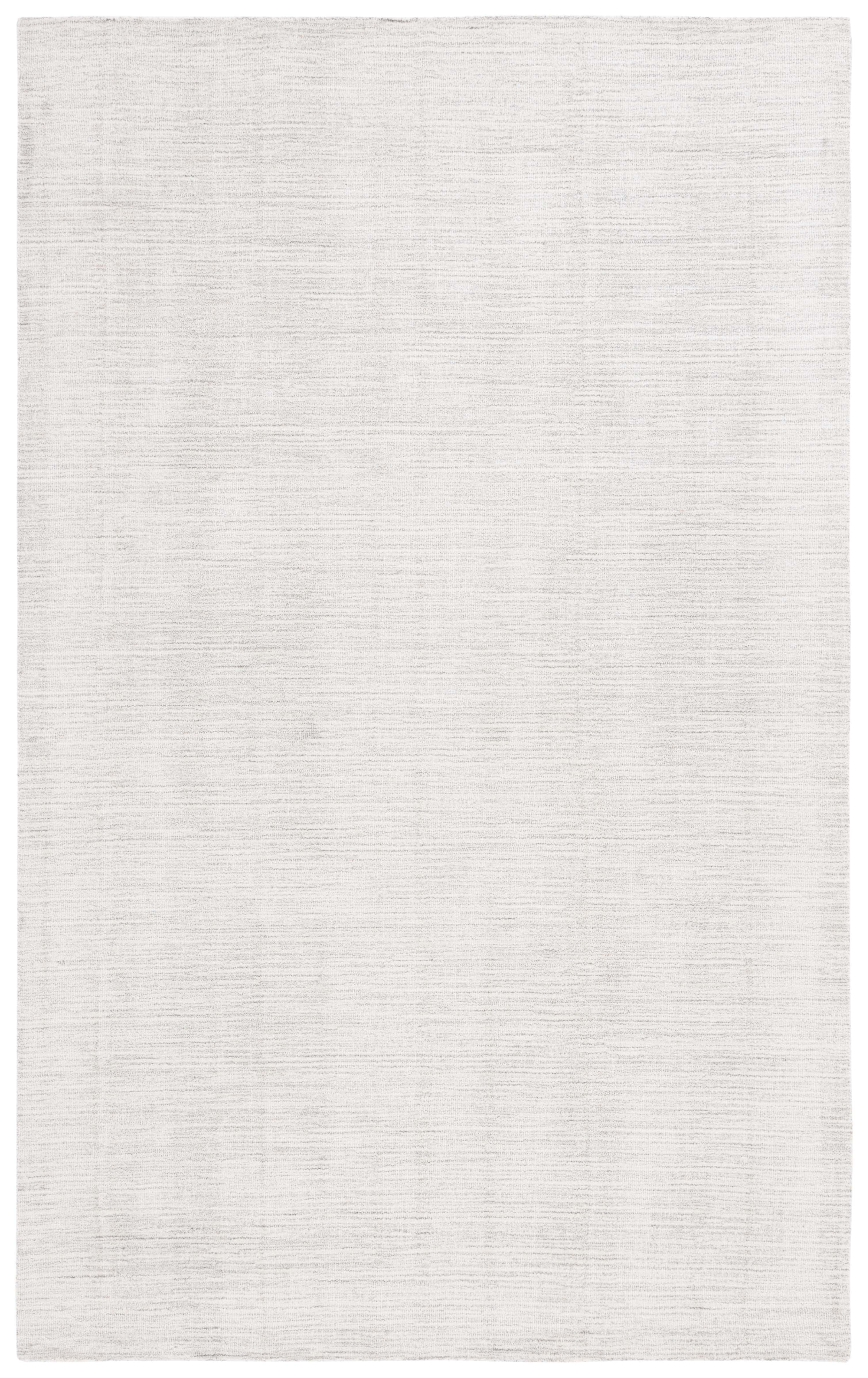 Ivory Hand-Knotted Wool and Viscose 6' x 9' Area Rug