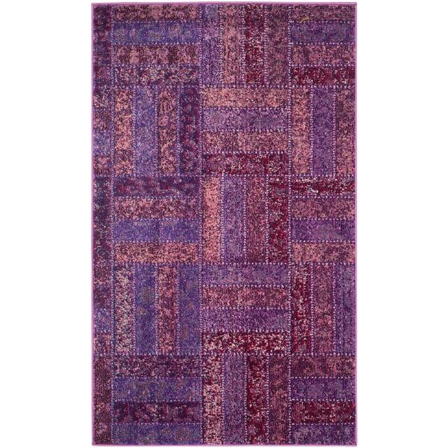 Monaco MNC214 Power Loomed Indoor Accent Rug - Purple/Multi - 3'x5' - Safavieh