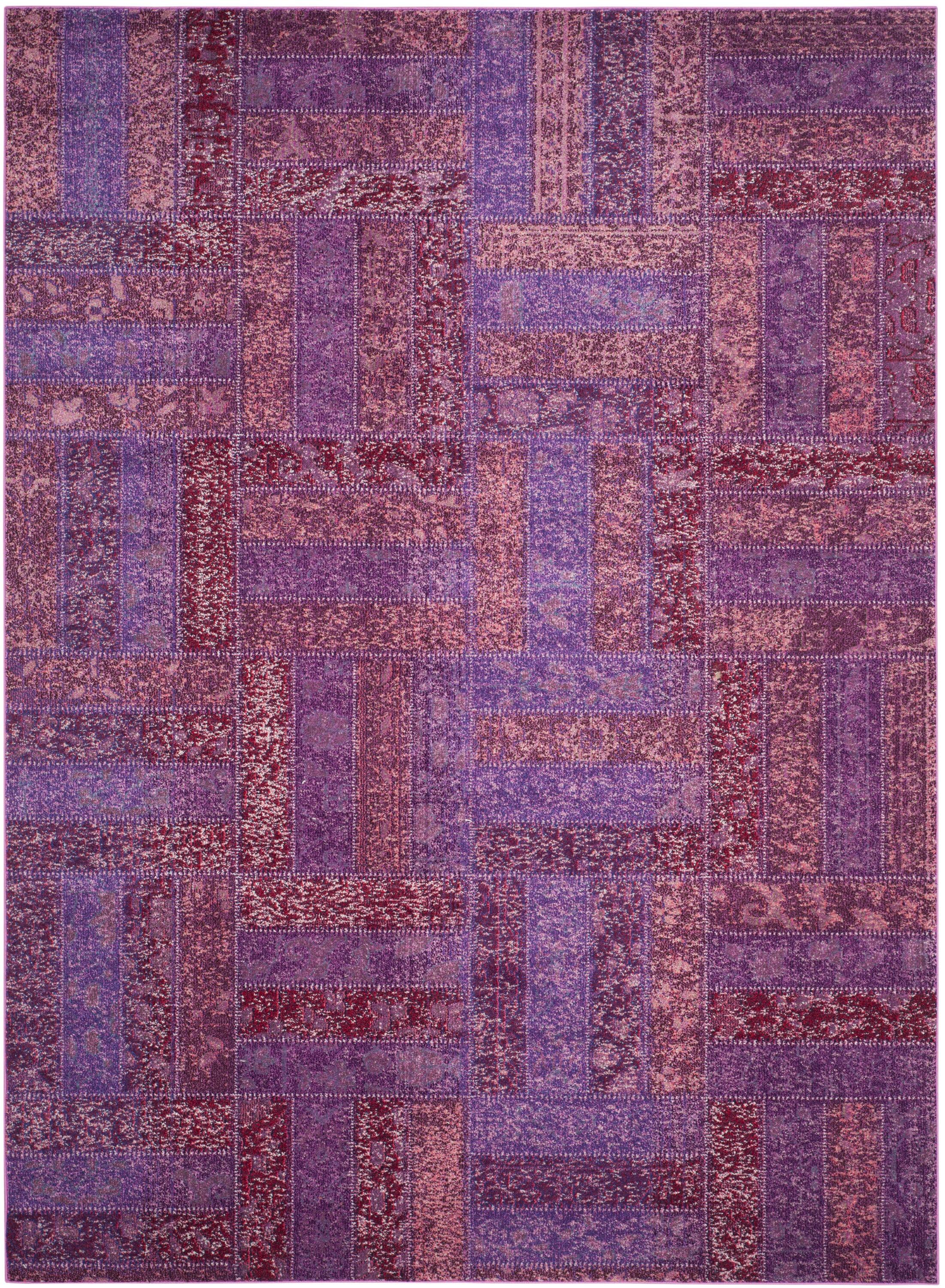 Monaco MNC214 Power Loomed Indoor Area Rug - Purple/Multi - 9'x12' - Safavieh