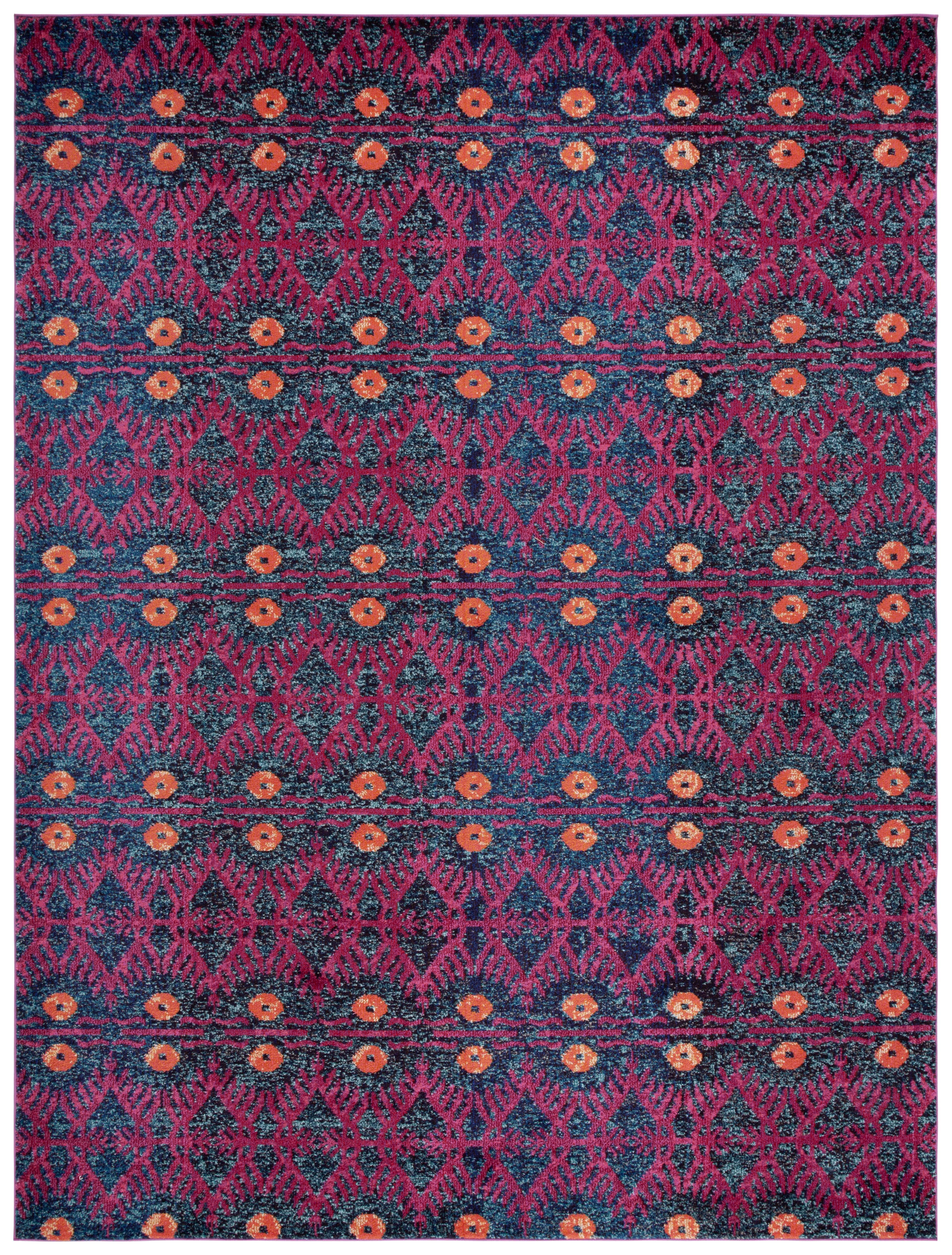 Monaco MNC213 Power Loomed Indoor Area Rug - Pink/Multi - 8'9"x11'9" - Safavieh.
