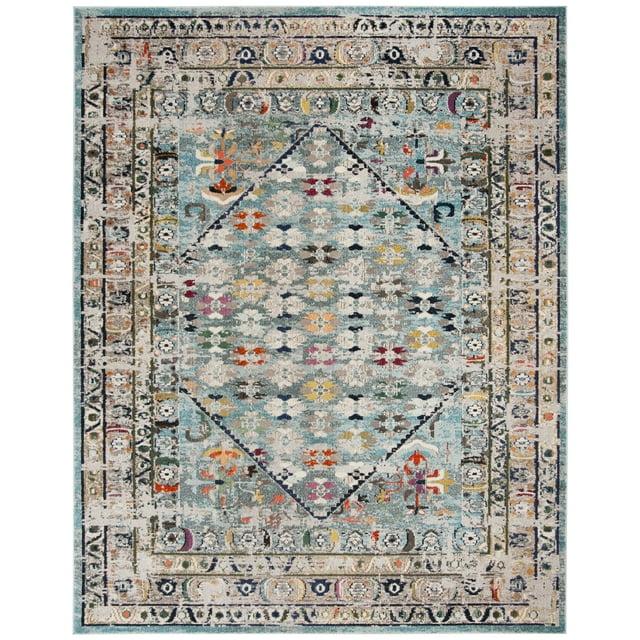 Monaco MNC255 Power Loomed Indoor Area Rug - Blue/Light Grey - 9'x12' - Safavieh