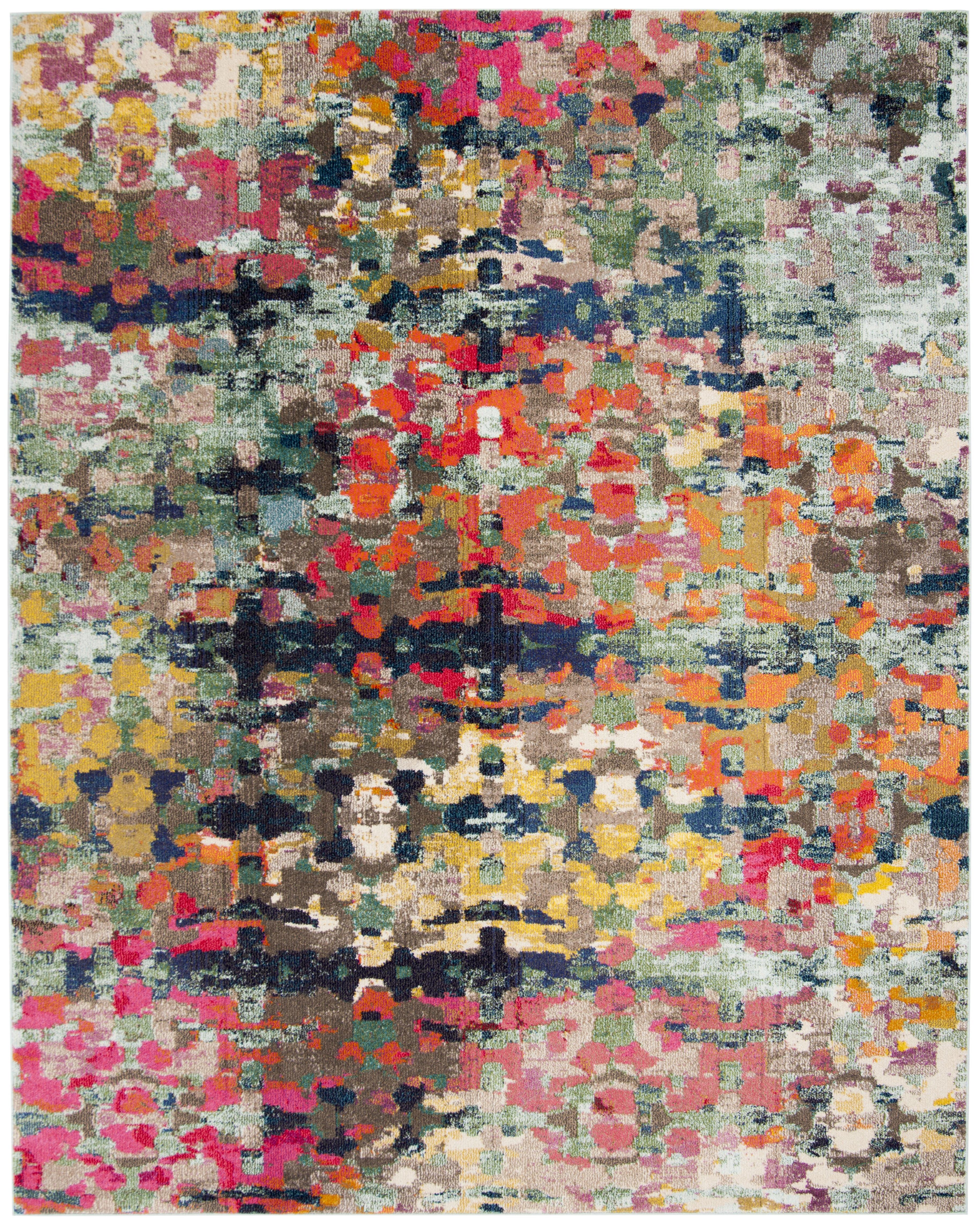 Monaco MNC263 Power Loomed Area Rug - Green/Blue - 8'x10' - Safavieh.