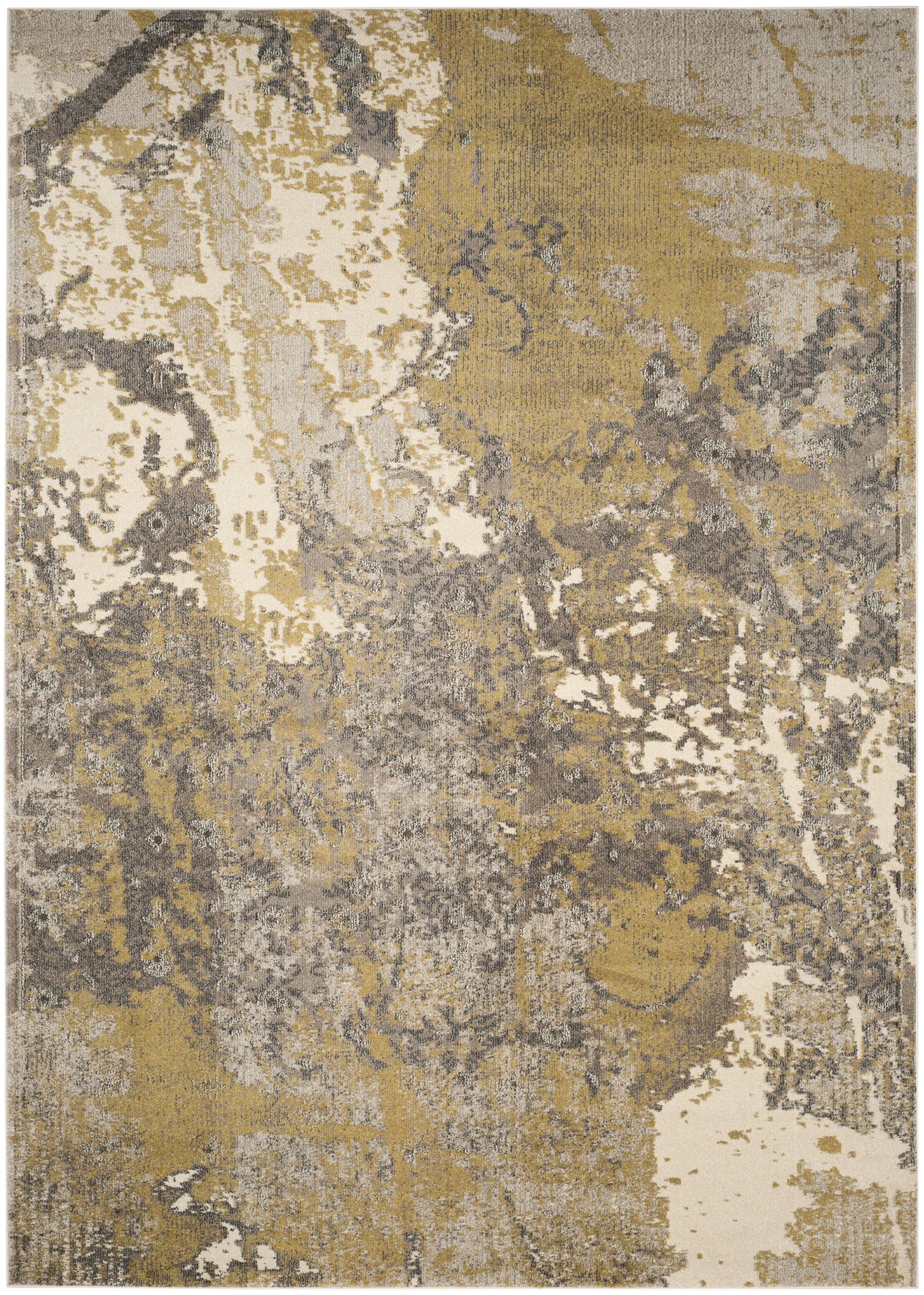 SAFAVIEH Monaco Phoebe Abstract Area Rug, Ivory/Grey, 9' x 12'