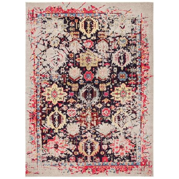 Monaco MNC206 Power Loomed Indoor Area Rug - Grey/Multi - 8'x11' - Safavieh.