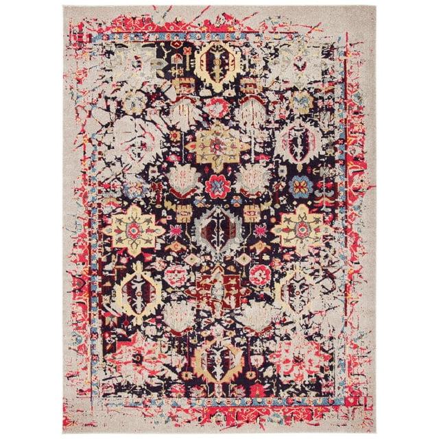 Monaco MNC206 Power Loomed Indoor Area Rug - Grey/Multi - 8'x11' - Safavieh.