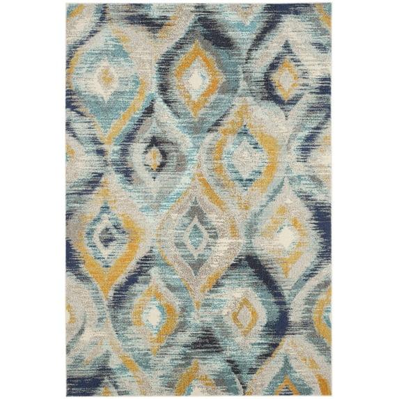 Monaco MNC242 Power Loomed Indoor Area Rug - Blue/Multi - 5'1"x7'7" - Safavieh.