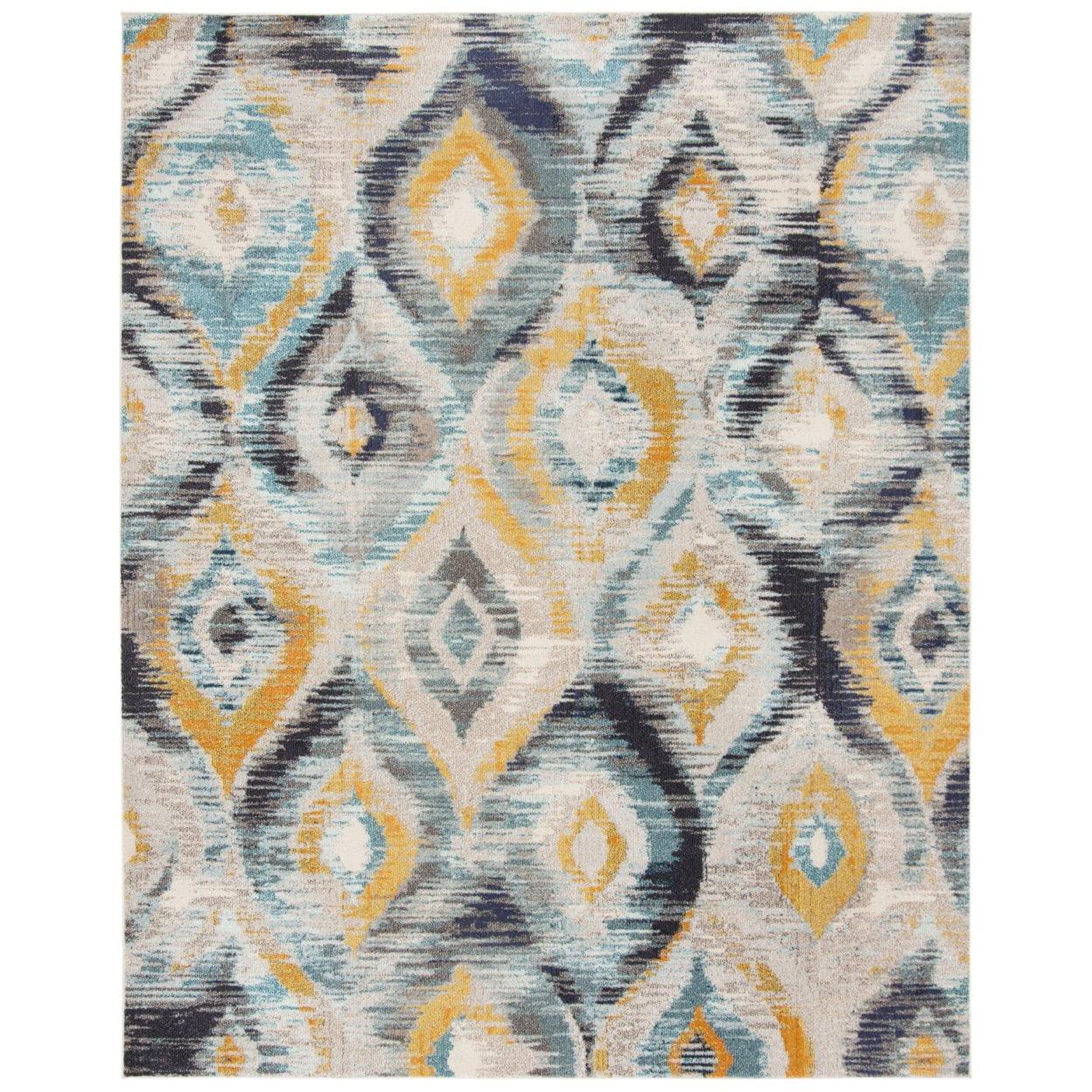 Monaco MNC242 Power Loomed Indoor Area Rug - Blue/Multi - 8'9"x11'9" - Safavieh.