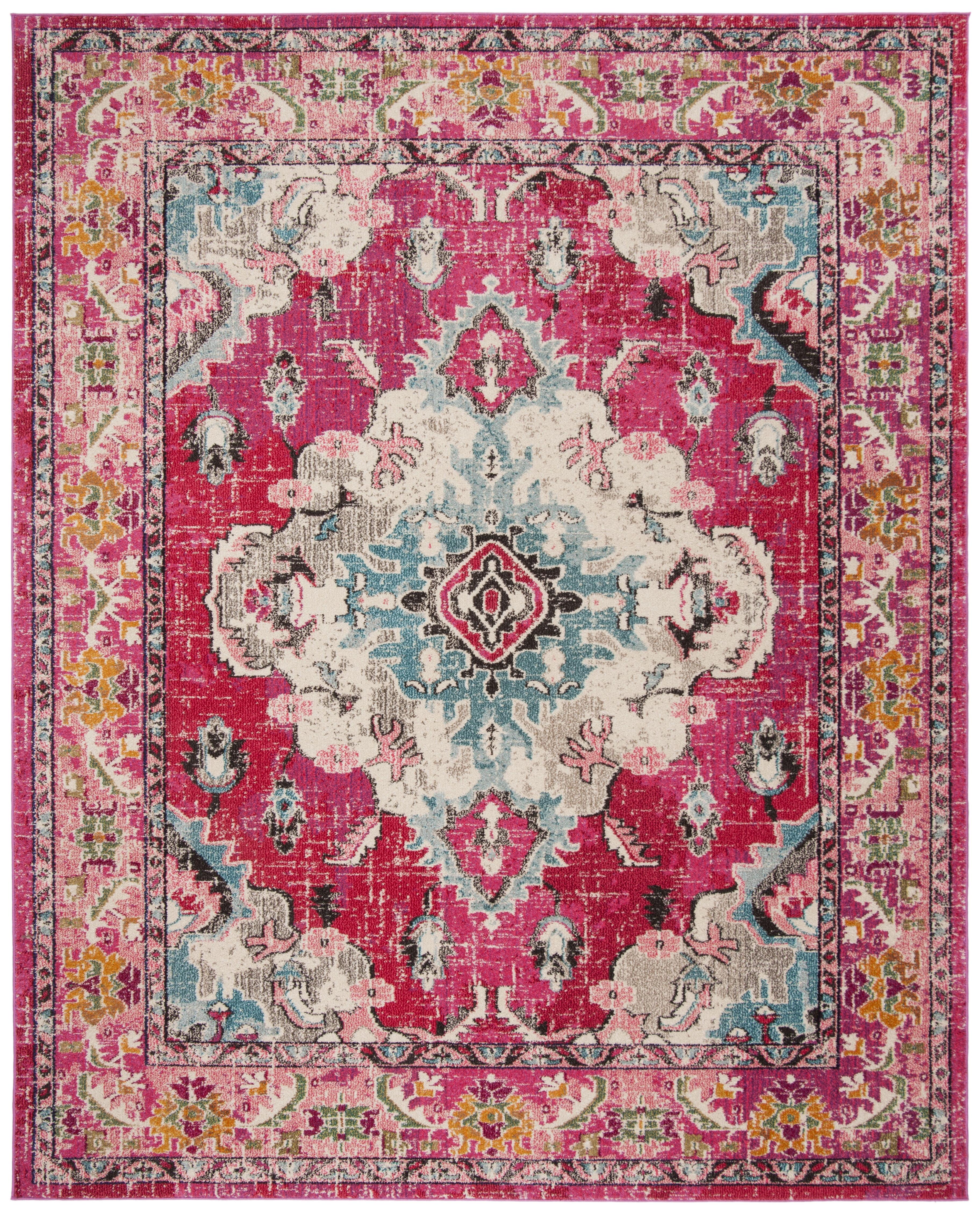 Monaco MNC243 Power Loomed Indoor Area Rug - Pink/Multi - 9'x12' - Safavieh