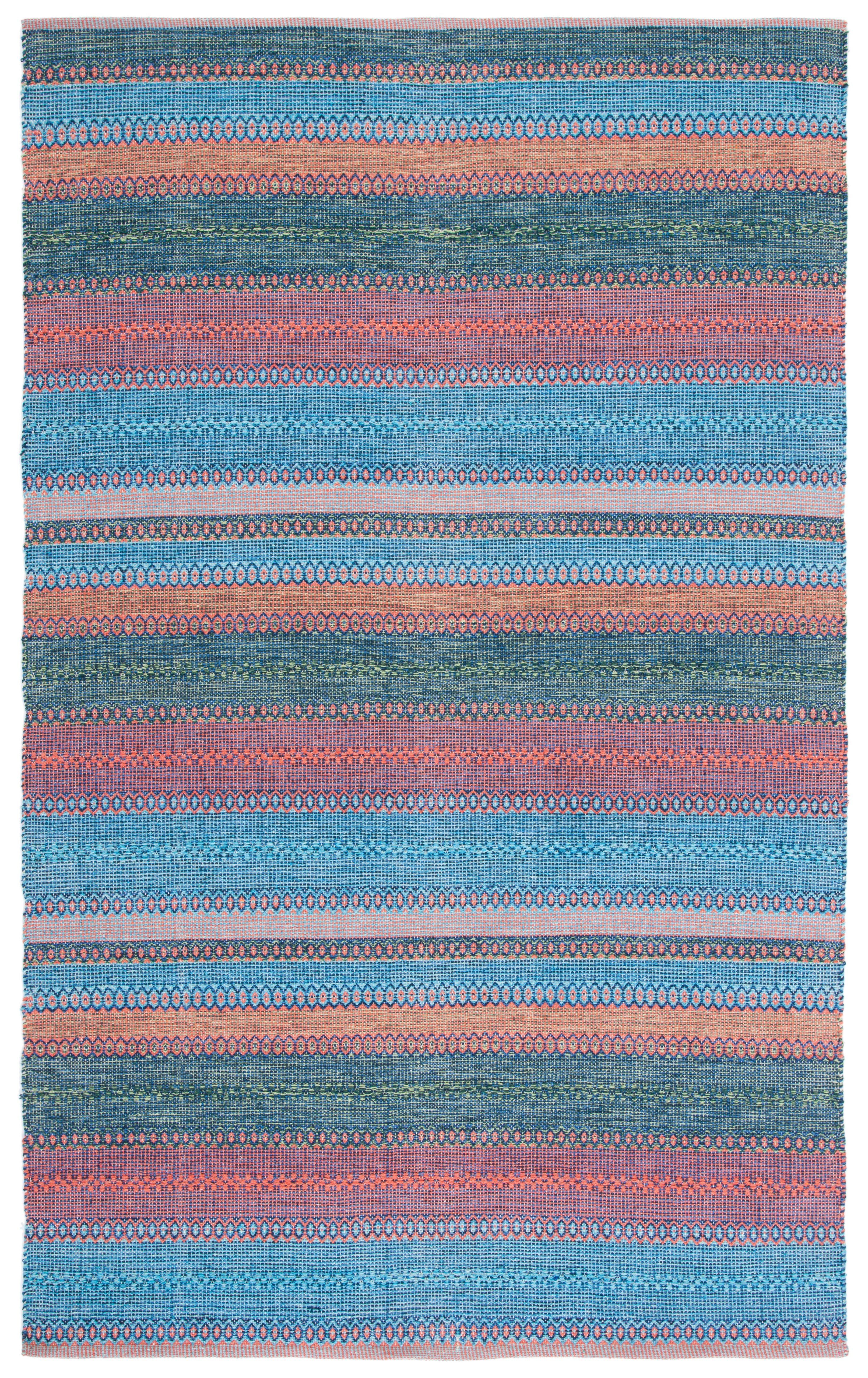 Montauk MTK851 Hand Woven Area Rug - Blue/Orange - 3'x5' - Safavieh.