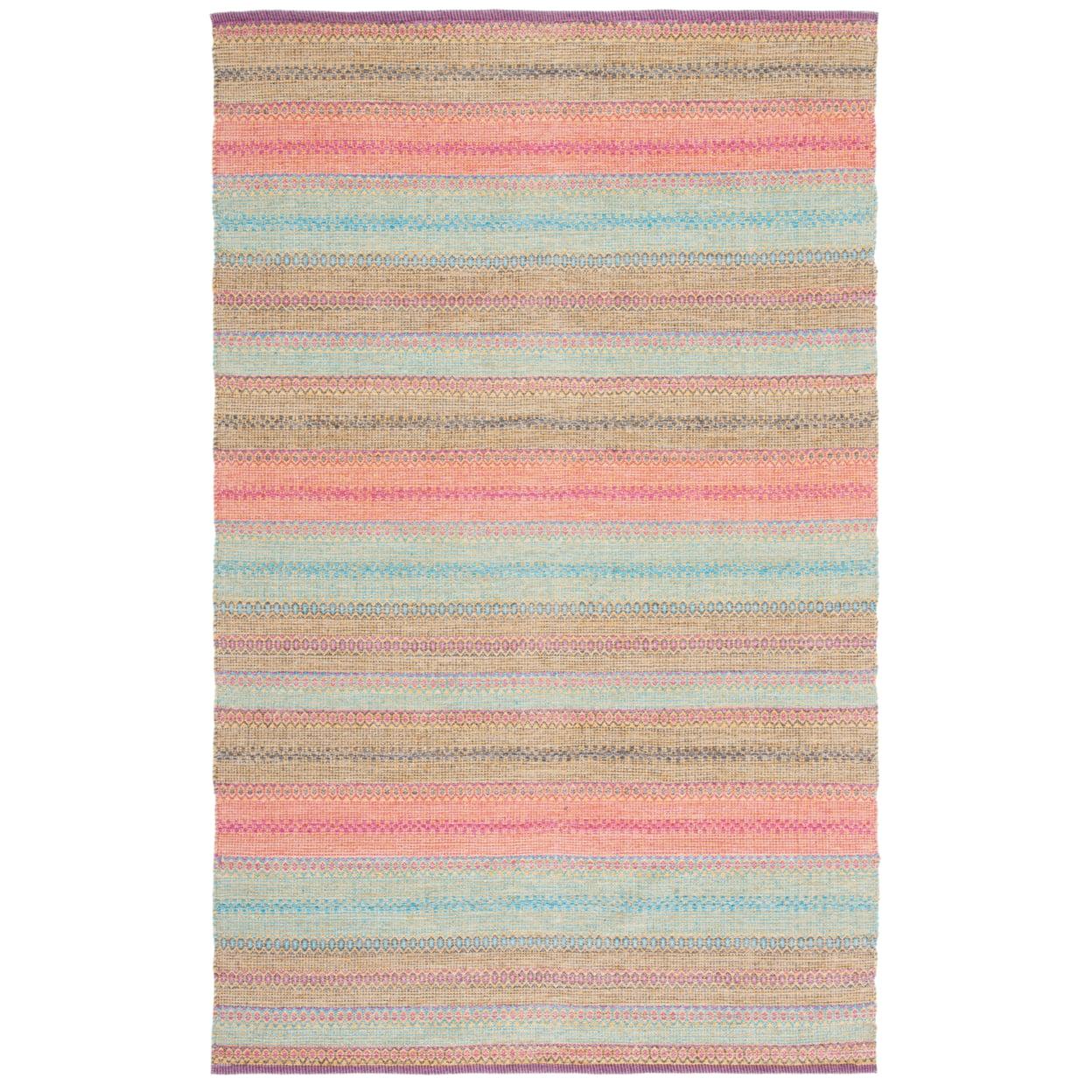 Montauk MTK851 Hand Woven Area Rug - Blue/Pink - 3'x5' - Safavieh.