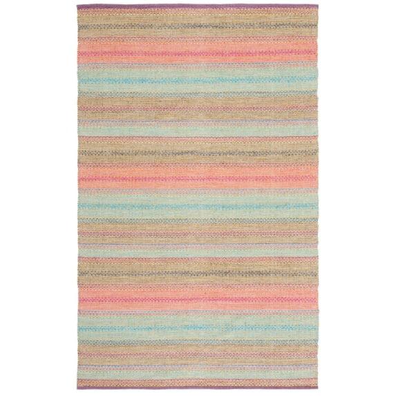Montauk MTK851 Hand Woven Area Rug - Blue/Pink - 5'x8' - Safavieh.