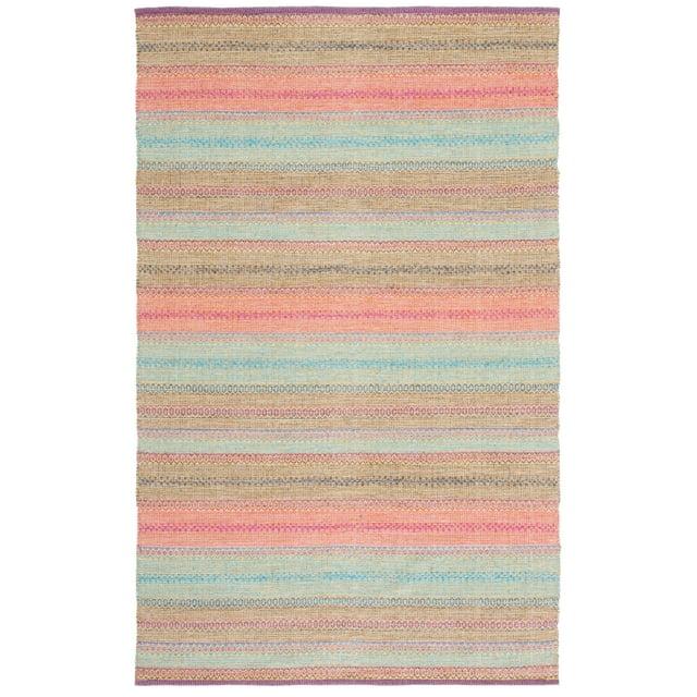 Montauk MTK851 Hand Woven Area Rug - Blue/Pink - 5'x8' - Safavieh.