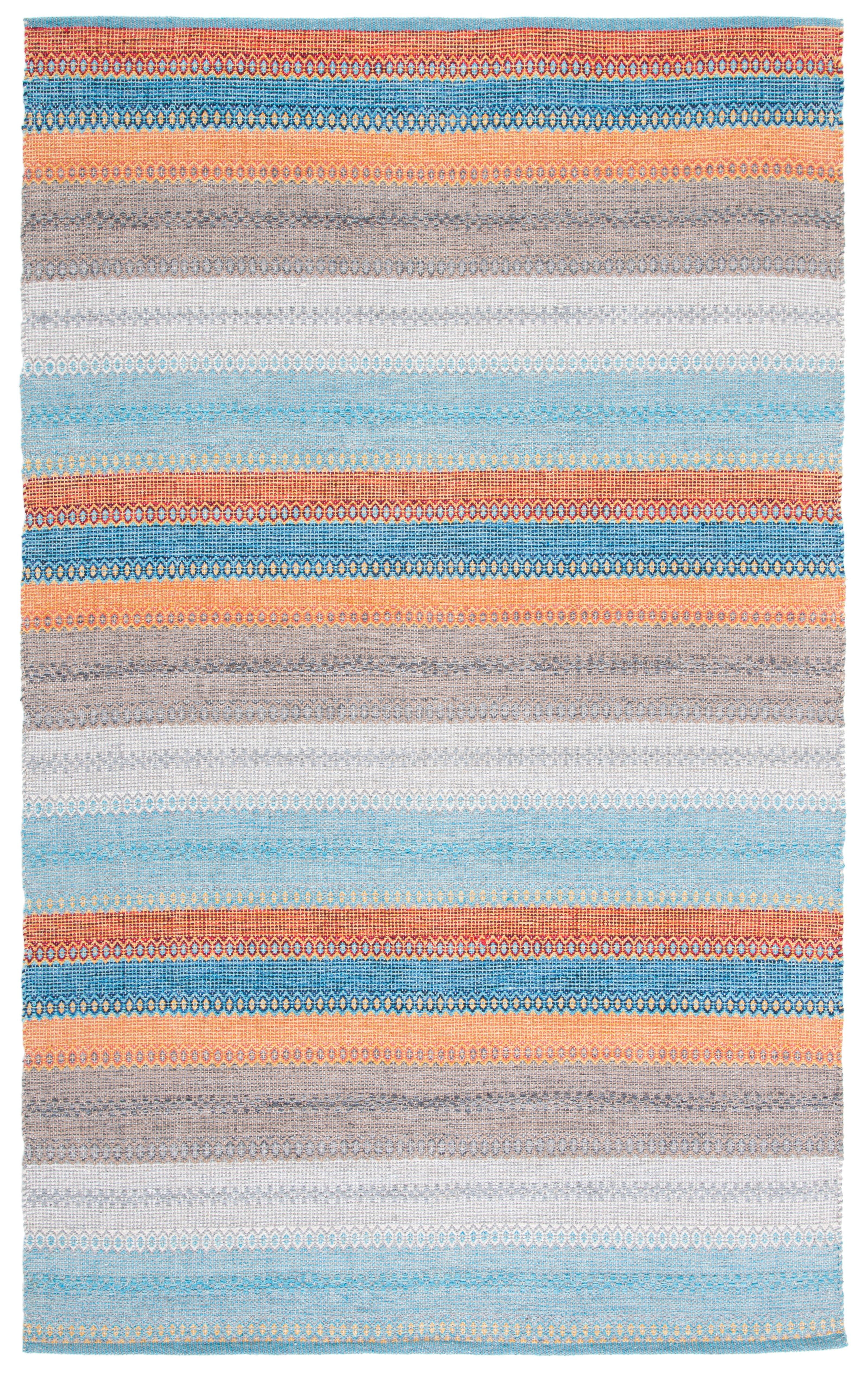 Montauk MTK851 Hand Woven Area Rug - Grey/Orange - 3'x5' - Safavieh.