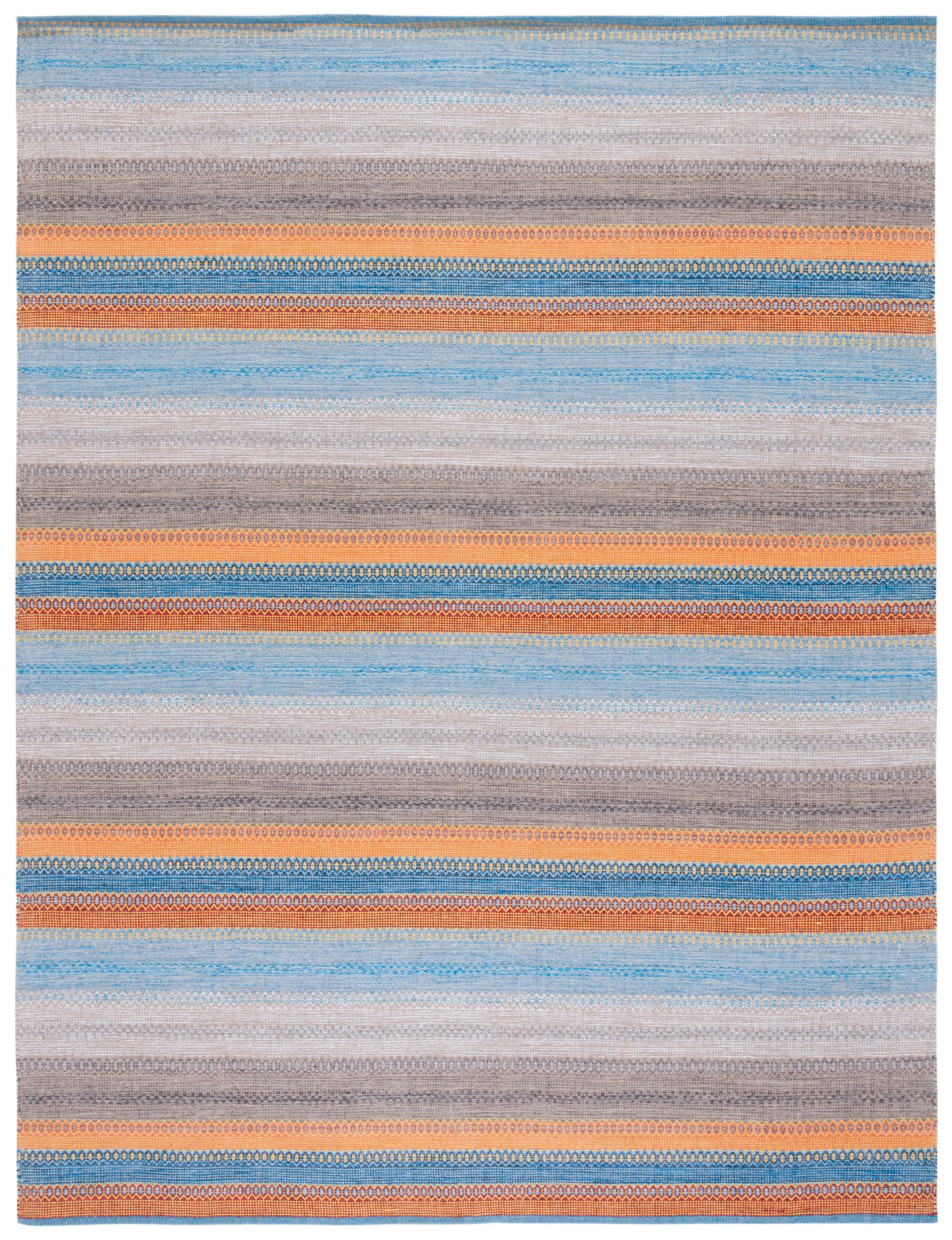 Montauk MTK851 Hand Woven Area Rug - Grey/Orange - 8'x10' - Safavieh.