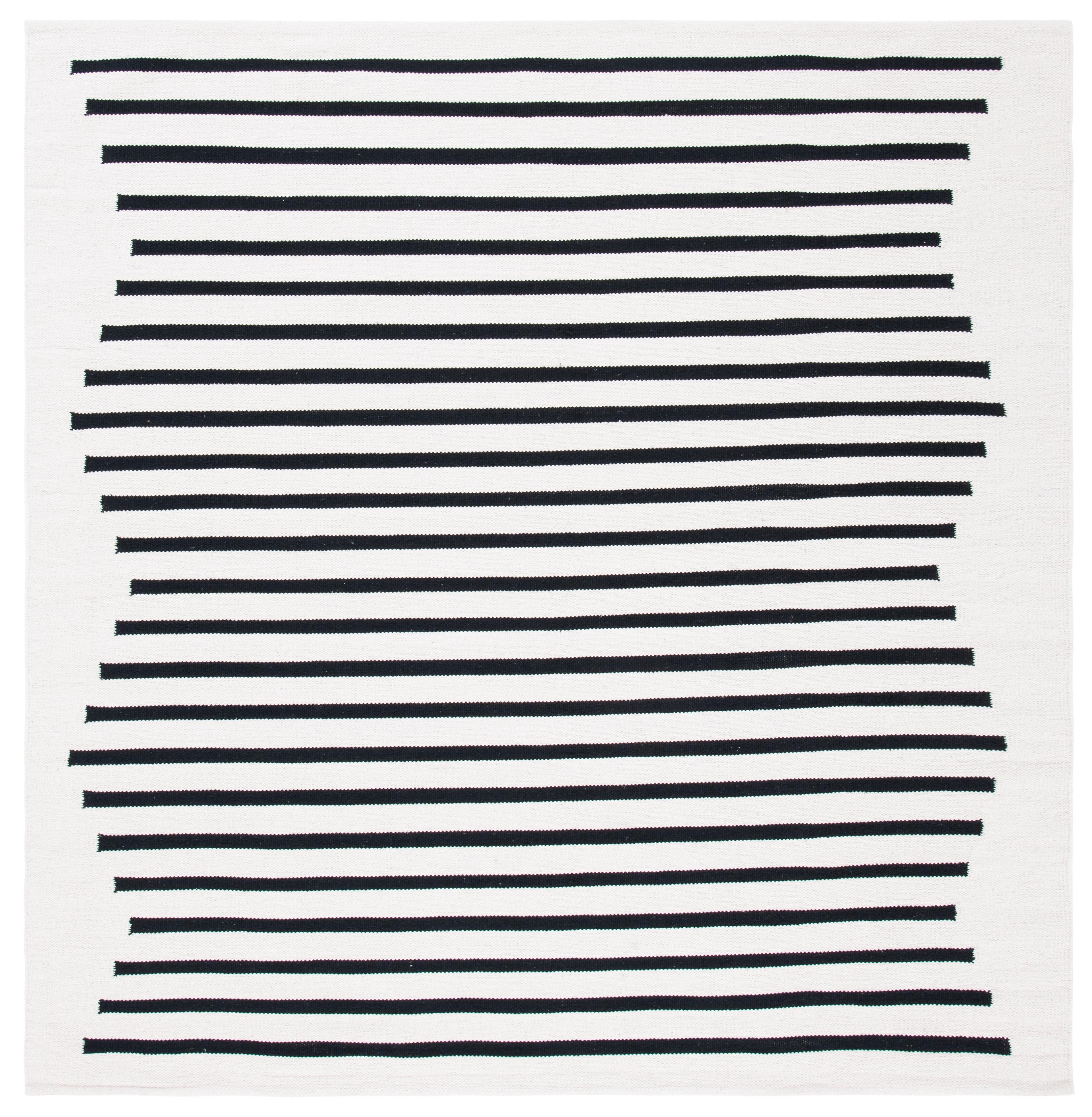 Montauk MTK313 Hand Woven Indoor Accent Rug - Ivory/Black - 4'x4' - Safavieh
