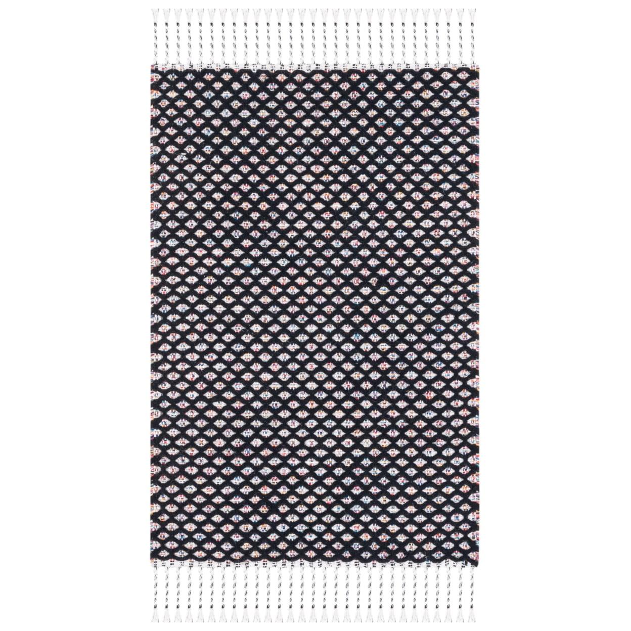 Montauk MTK475 Power Loomed Area Rug - Black/Ivory - 8'x10' - Safavieh.