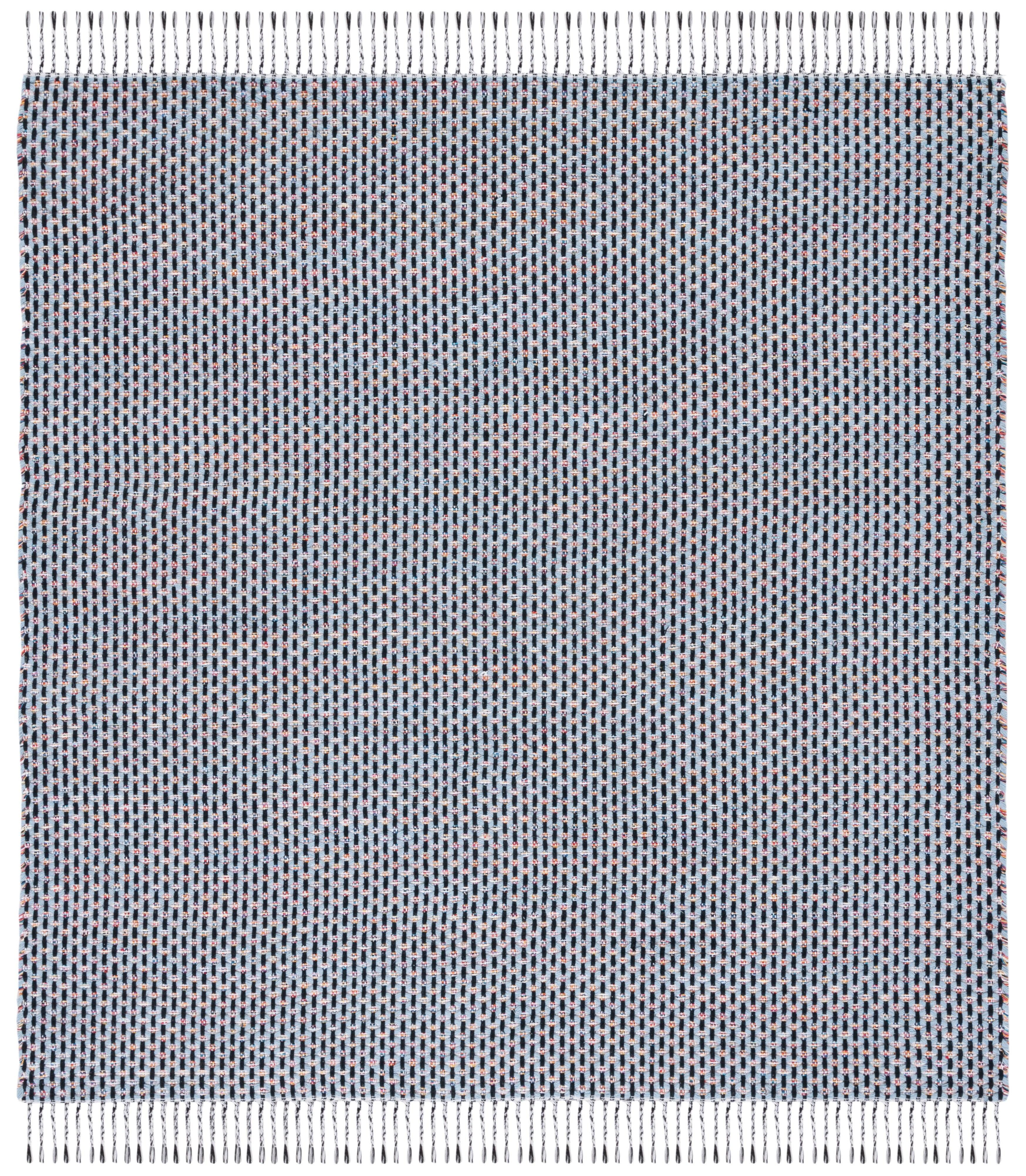 Montauk MTK475 Power Loomed Area Rug - Blue/Black - 6'x6' - Safavieh.