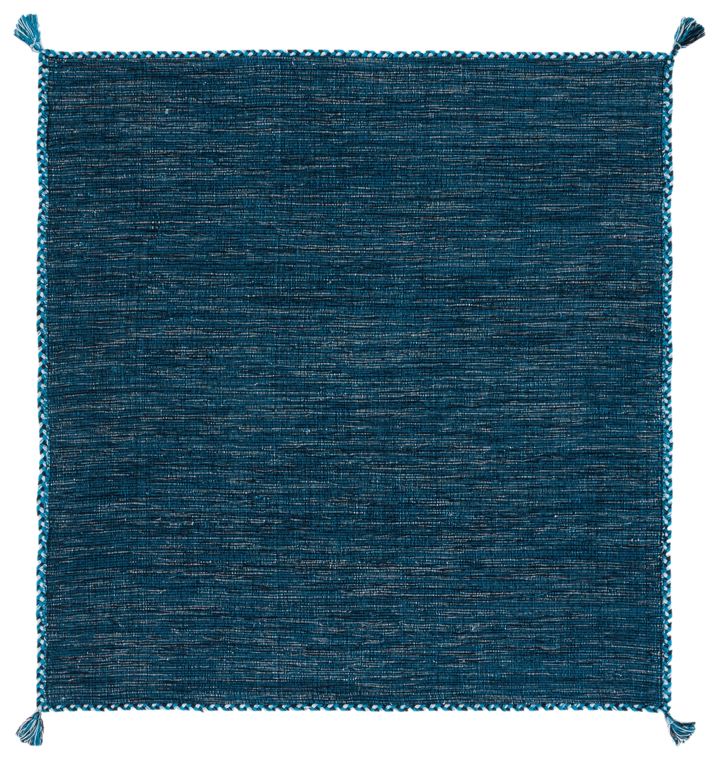 Montauk MTK150 Hand Woven Indoor Area Rug - Blue/Black - 5'x5' - Safavieh