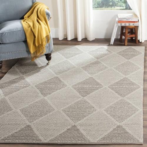 Coastal Charm Gray Cotton 8' x 10' Hand Woven Area Rug