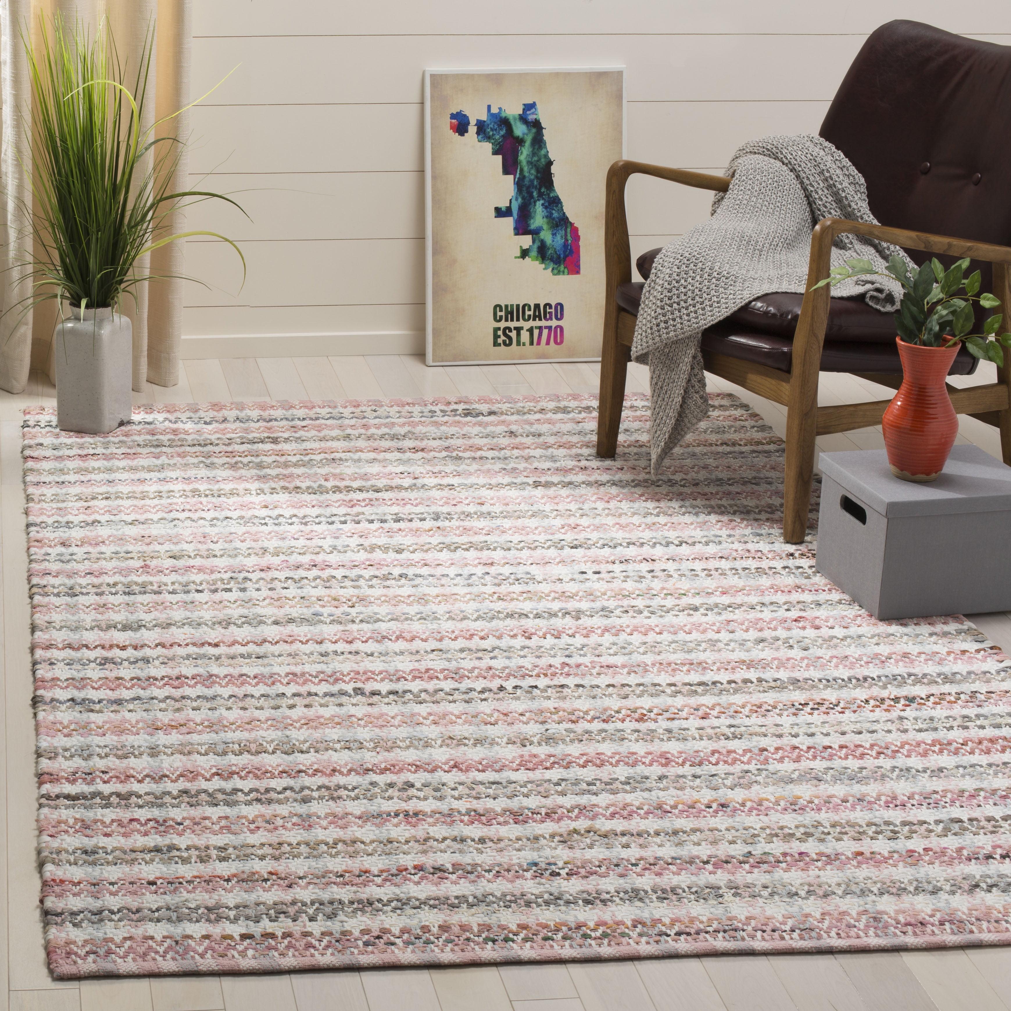 Montauk MTK950 Hand Woven Indoor Area Rug - Pink/Multi - 8'x10' - Safavieh.