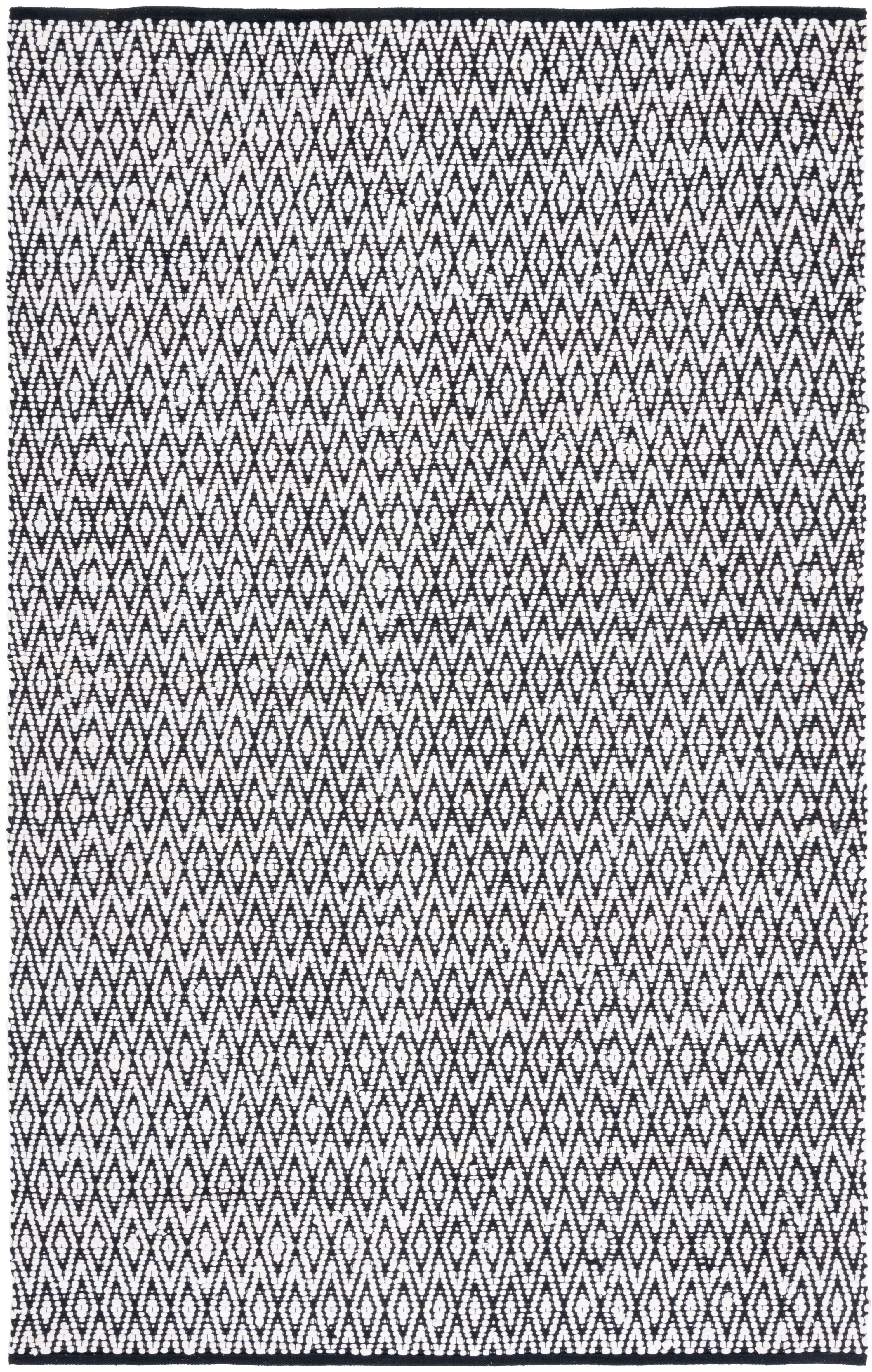 Montauk MTK621 Hand Woven Indoor Accent Rug - Ivory/Black - 4'x6' - Safavieh
