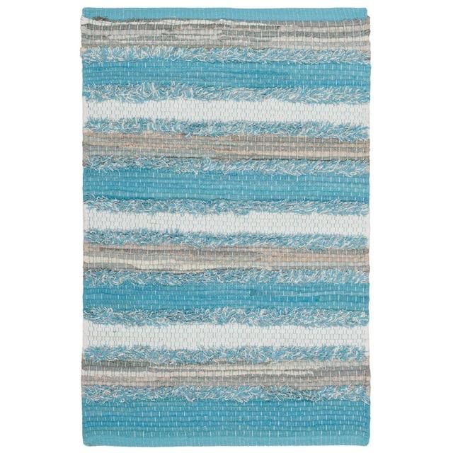 Montauk MTK951 Hand Woven Accent Rug - Aqua/Multi - 2'6"x4' - Safavieh.