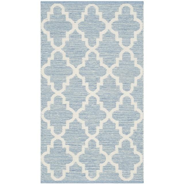Montauk MTK810 Hand Woven Indoor Accent Rug - Light Blue/Ivory - 2'6"x4' - Safavieh.