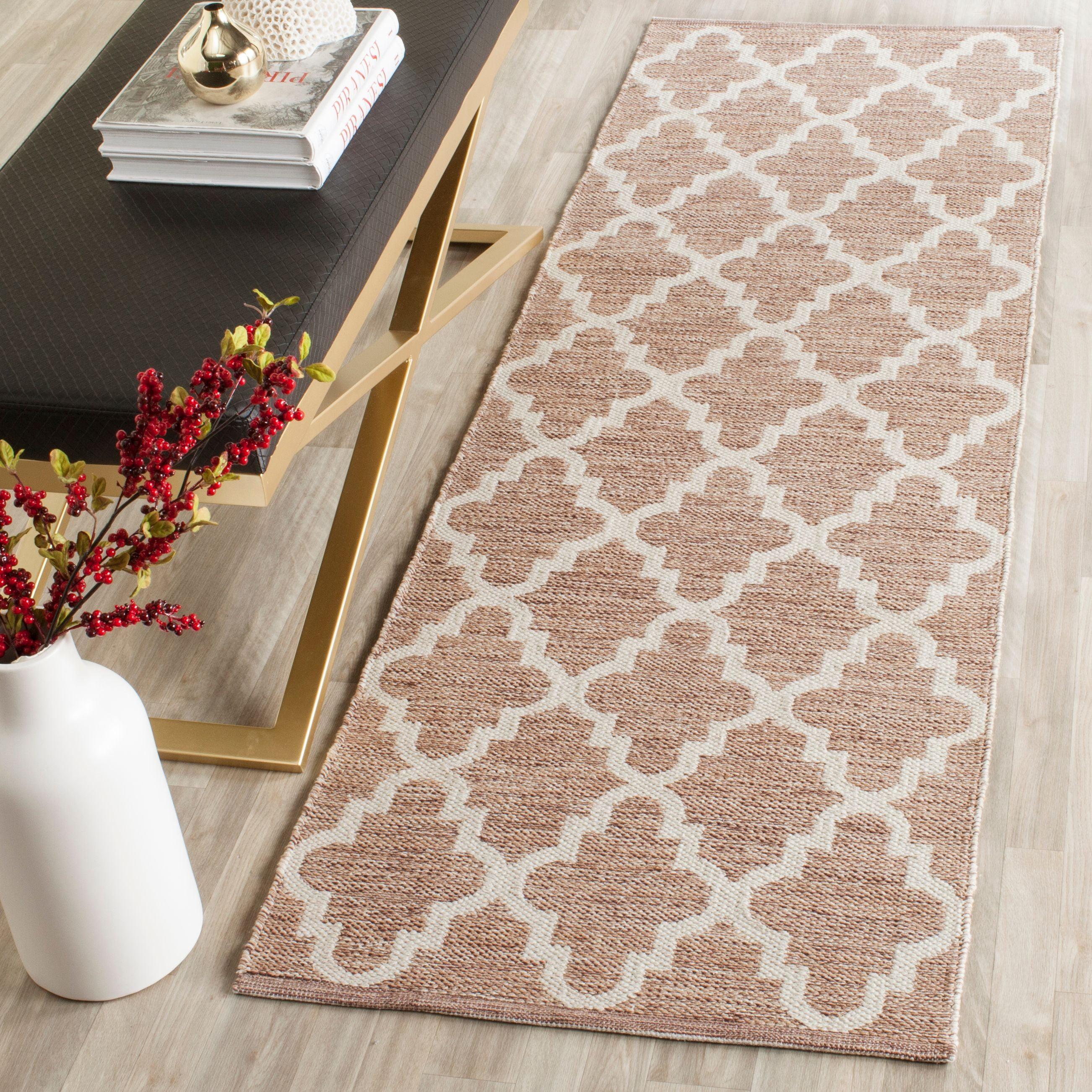 Coastal Breeze Beige Ivory Cotton Runner Rug 2'3" x 9'