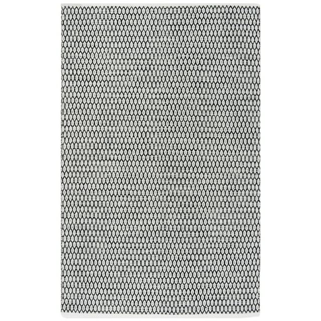 Montauk MTK608 Hand Woven Indoor Area Rug - Black/Ivory - 5'x8' - Safavieh