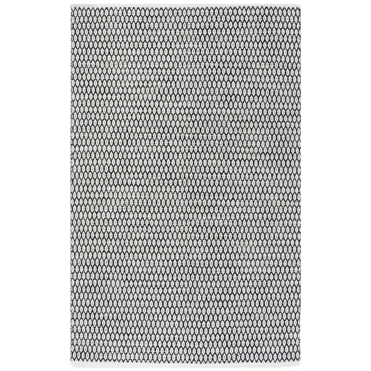 Montauk MTK608 Hand Woven Indoor Area Rug - Black/Ivory - 6'x9' - Safavieh