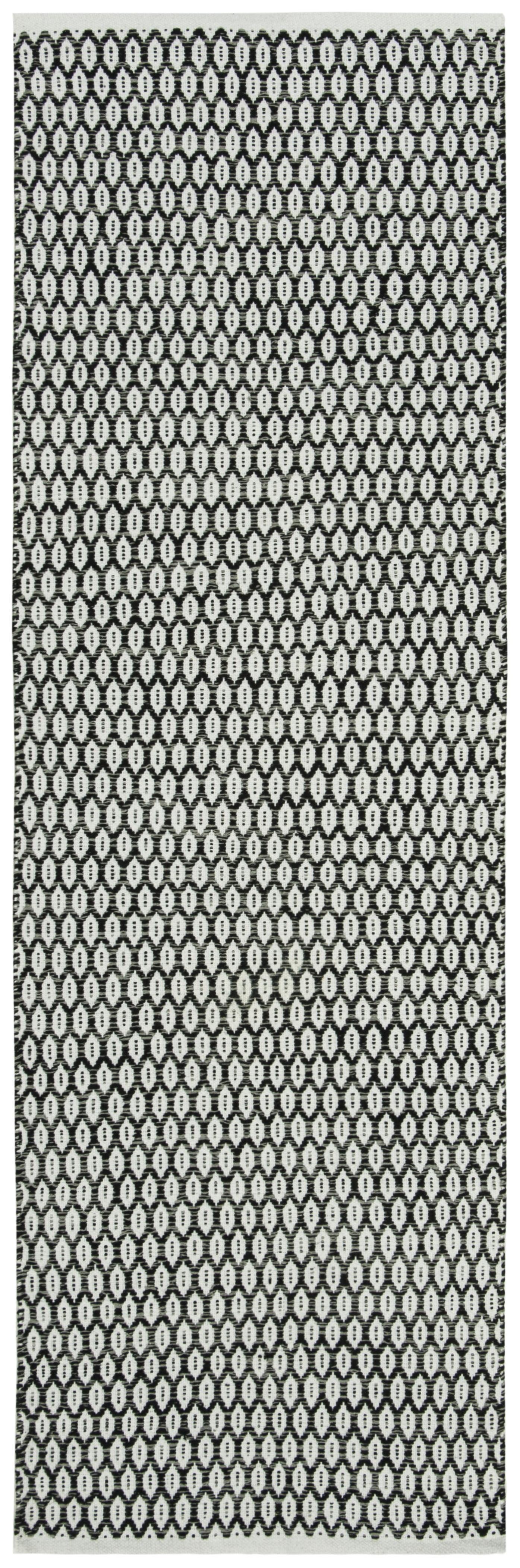 Montauk MTK608 Hand Woven Indoor Runner Rug - Black/Ivory - 2'3"x8' - Safavieh