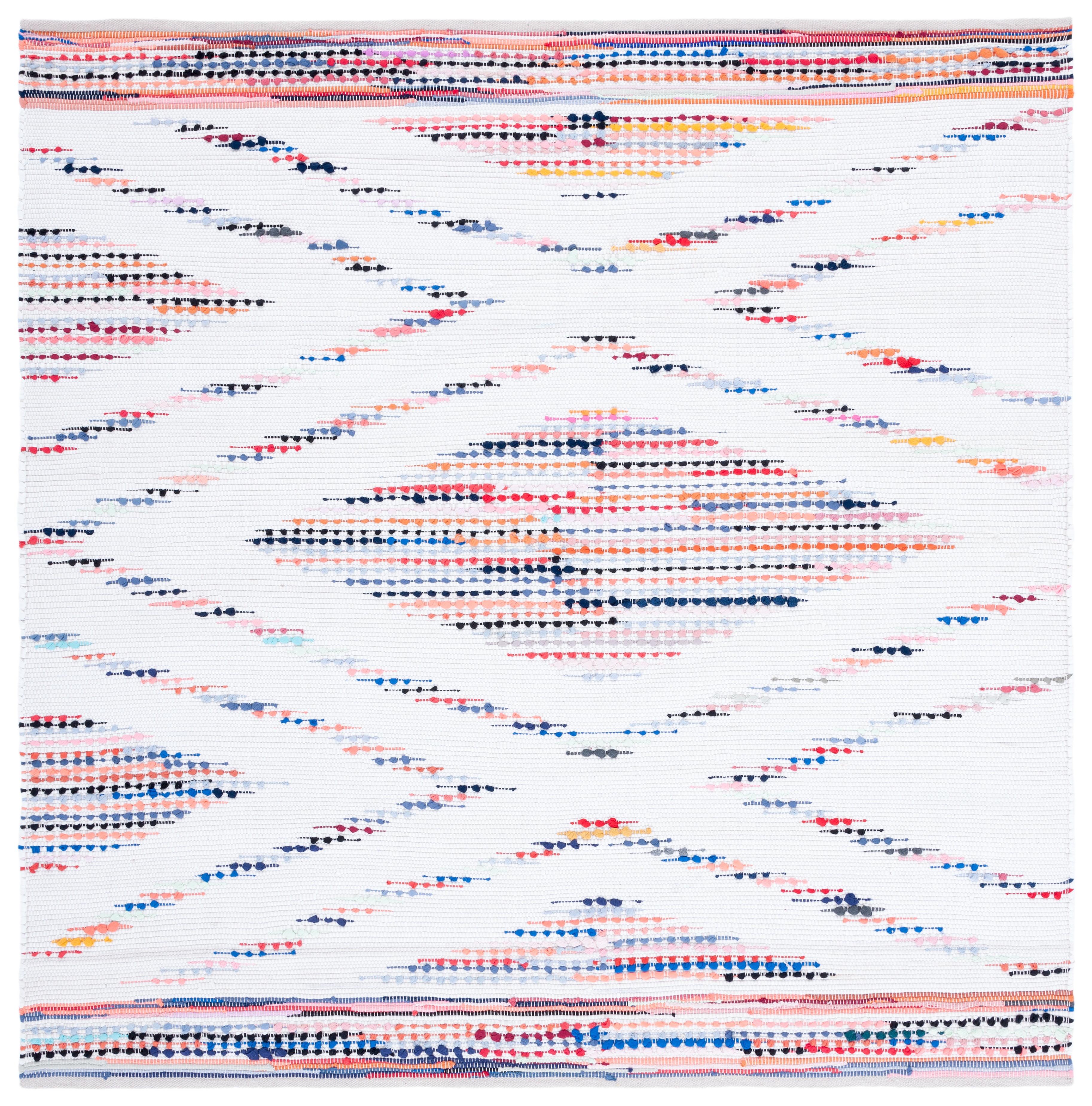 Montauk MTK816 Hand Woven Area Rug - Ivory/Black - 6'x6' - Safavieh.