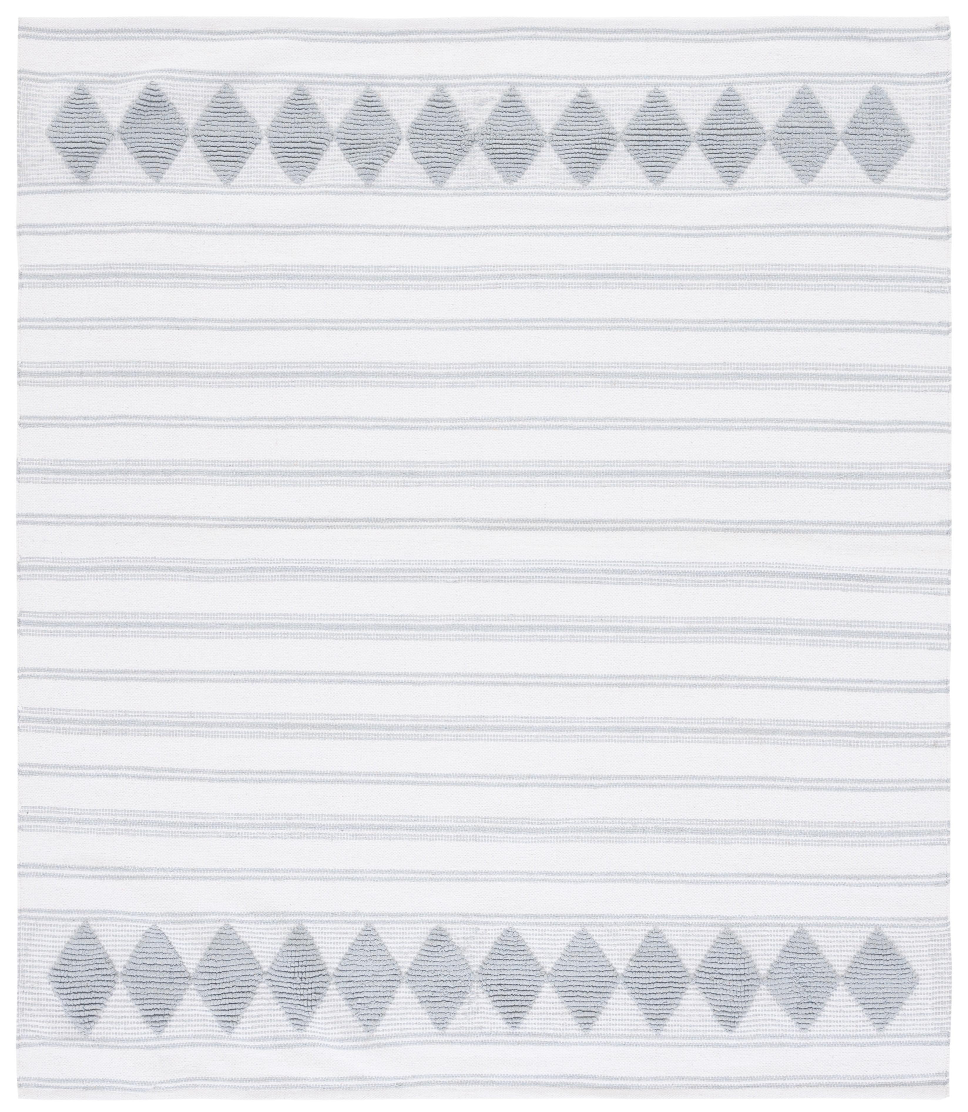Montauk MTK708 Hand Woven, Flat Weave Indoor Area Rug - Aqua/Ivory - 6'x6' - Safavieh
