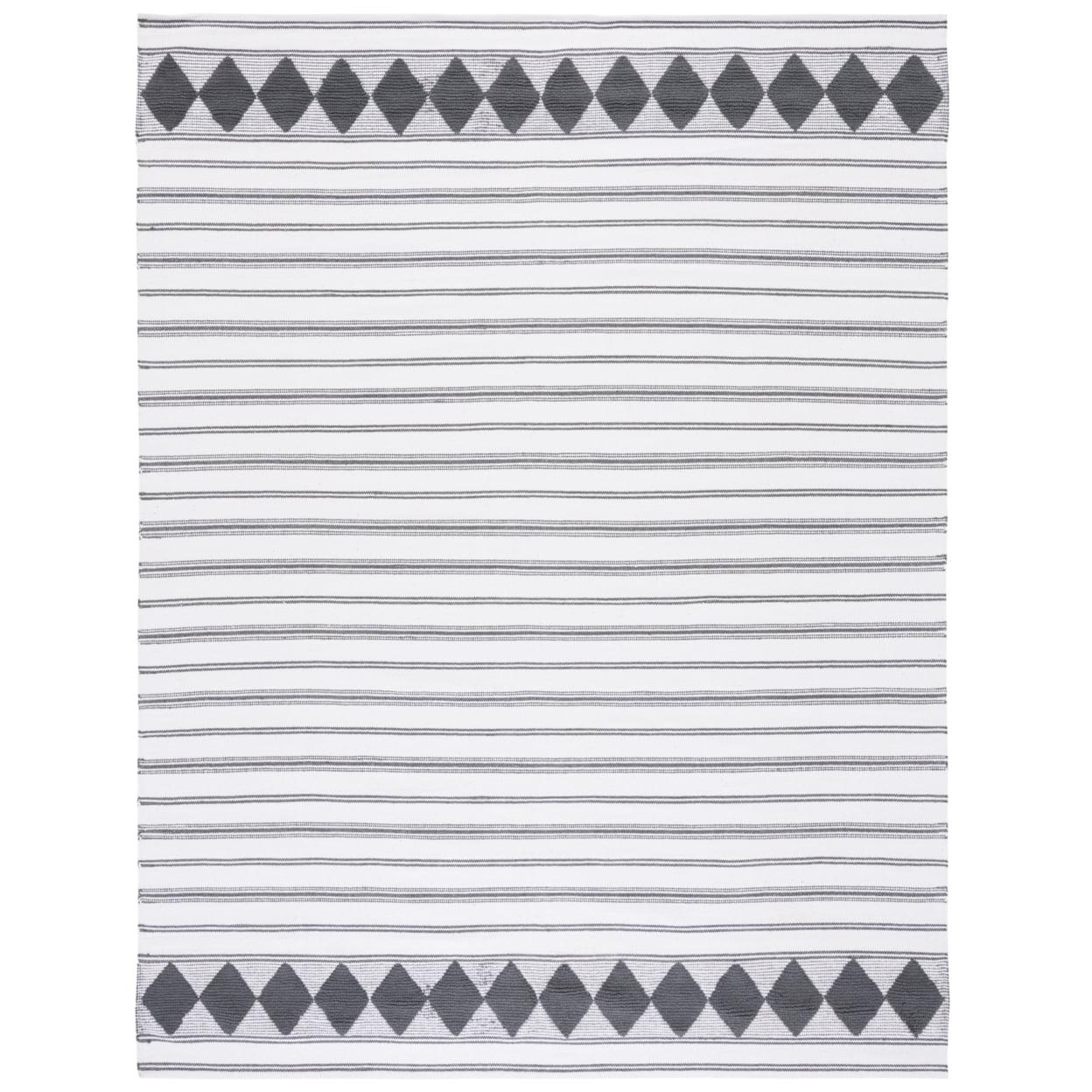 Montauk MTK708 Hand Woven, Flat Weave Indoor Area Rug - Dark Grey/Ivory - 8'x10' - Safavieh