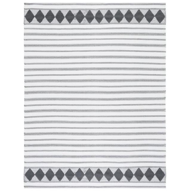 Montauk MTK708 Hand Woven, Flat Weave Indoor Area Rug - Dark Grey/Ivory - 8'x10' - Safavieh