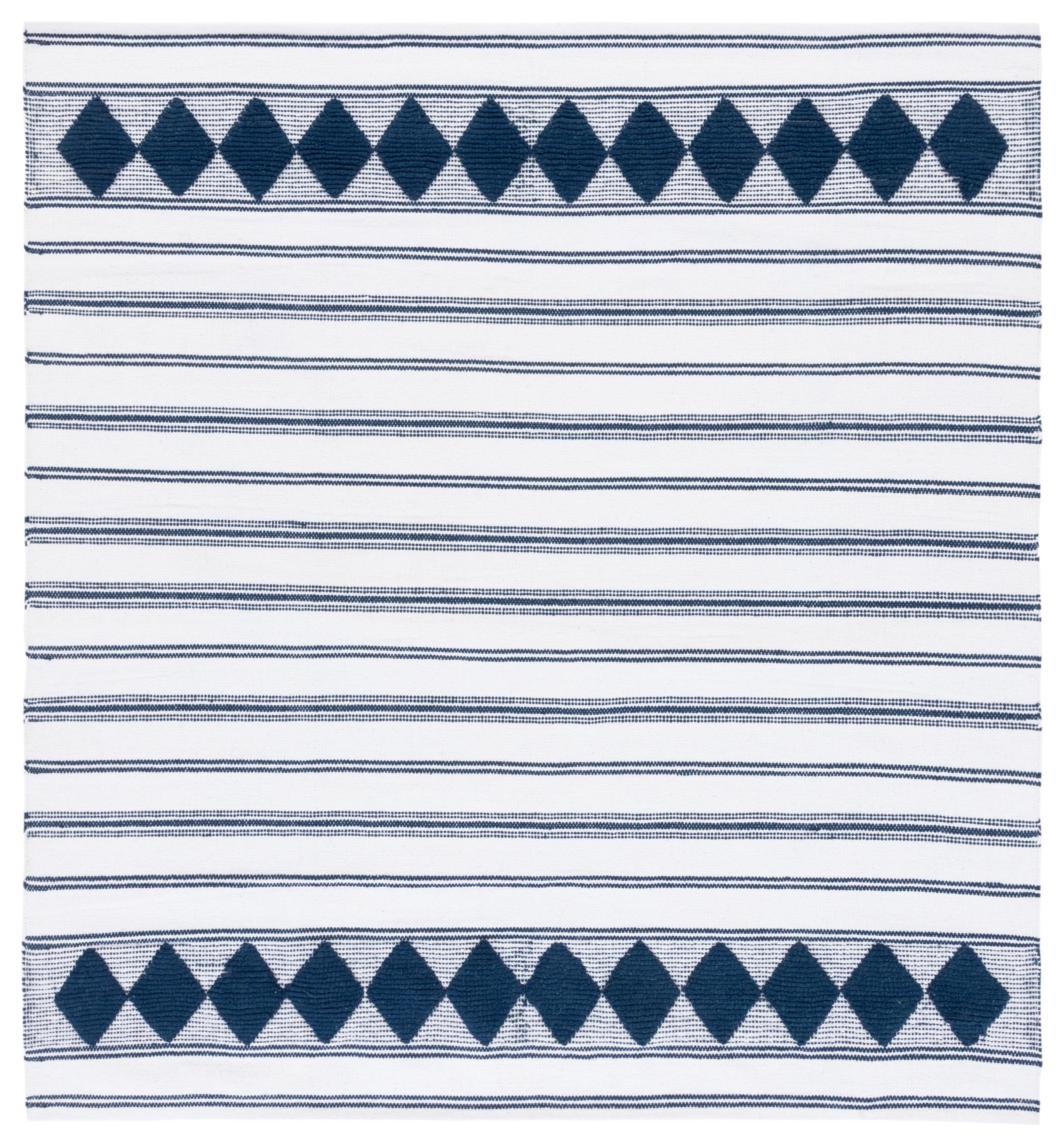 Montauk MTK708 Hand Woven, Flat Weave Indoor Area Rug - Navy/Ivory - 6'x6' - Safavieh