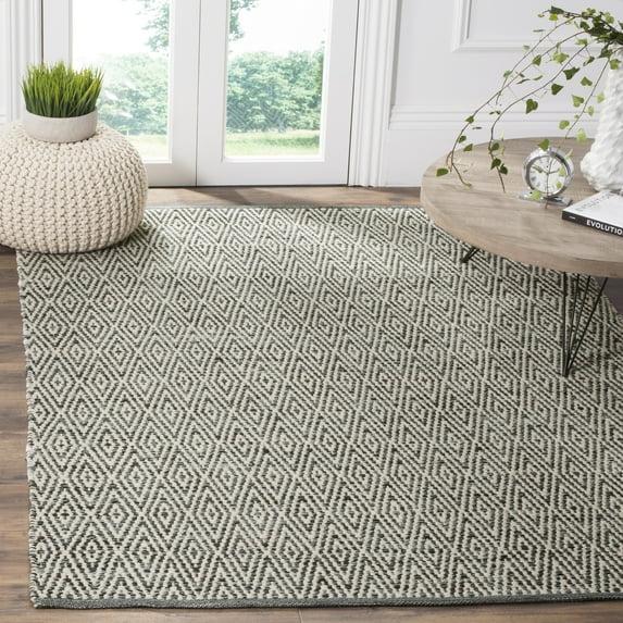 Montauk MTK414 Hand Woven Indoor Accent Rug - Ivory/Dark Grey - 4'x6' - Safavieh