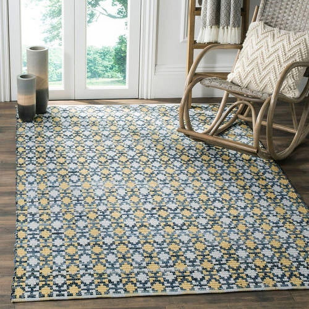 Montauk Gold and Multicolor Hand Woven Cotton Area Rug