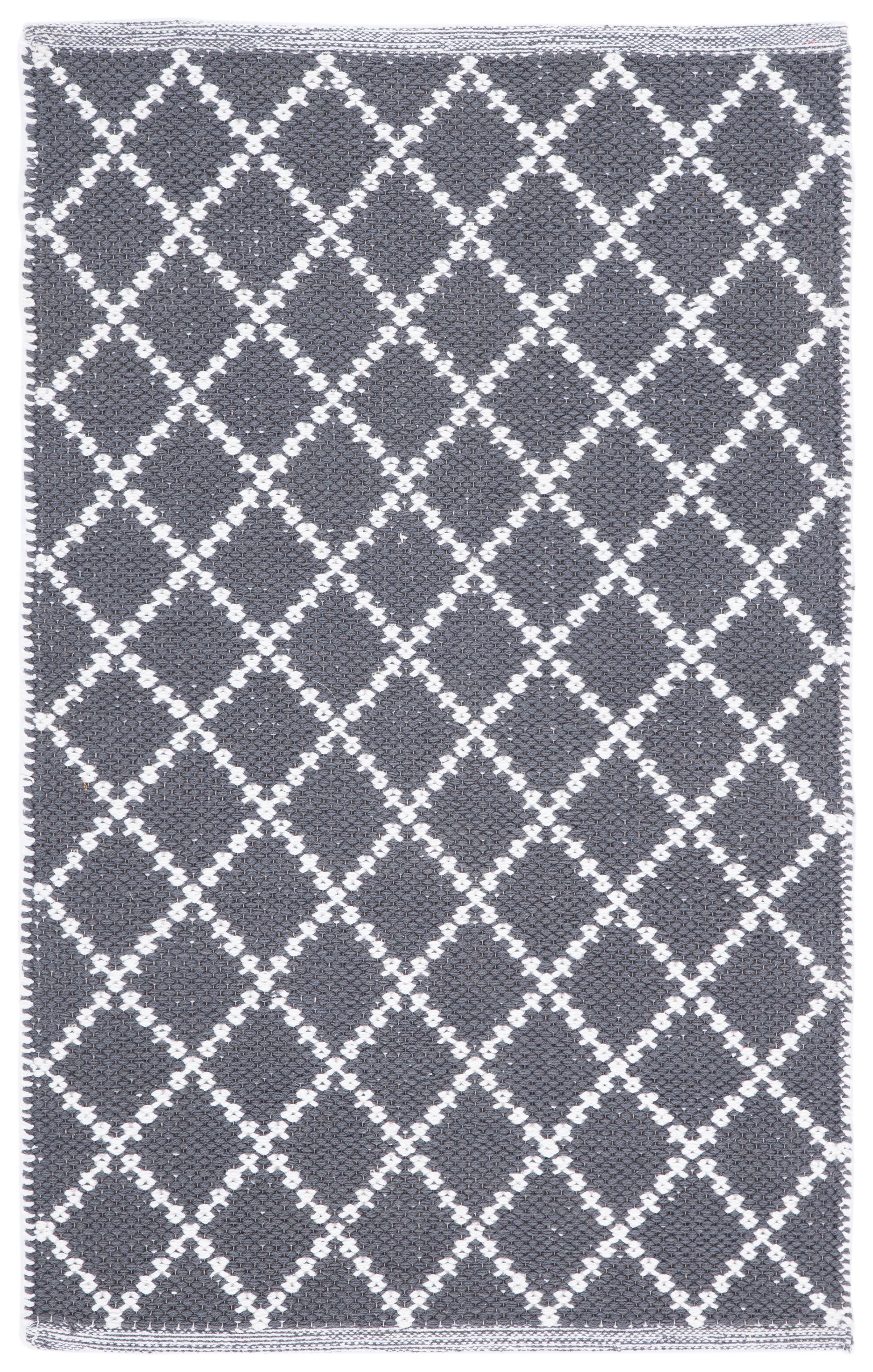 Montauk MTK706 Hand Woven, Flat Weave Indoor Accent Rug - Dark Grey/Ivory - 3'x5' - Safavieh