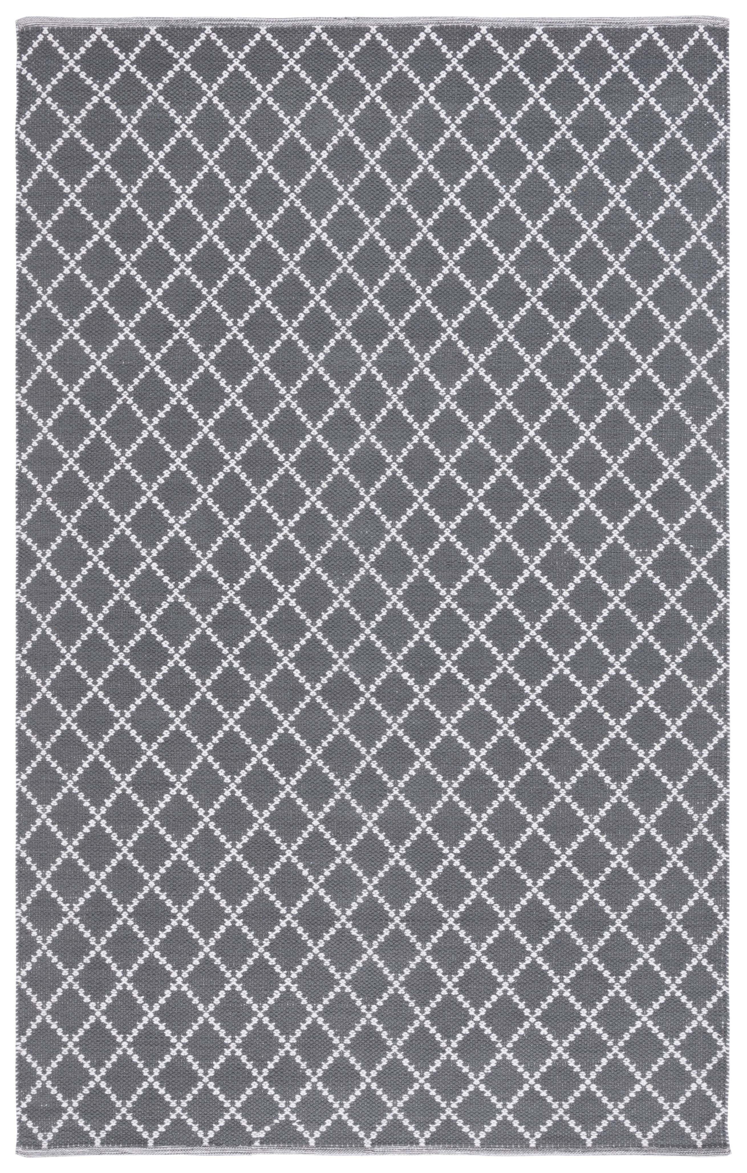 Montauk MTK706 Hand Woven, Flat Weave Indoor Area Rug - Dark Grey/Ivory - 5'x8' - Safavieh