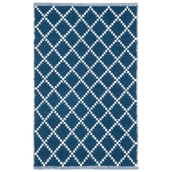 Montauk MTK706 Hand Woven, Flat Weave Indoor Accent Rug - Navy/Ivory - 3'x5' - Safavieh