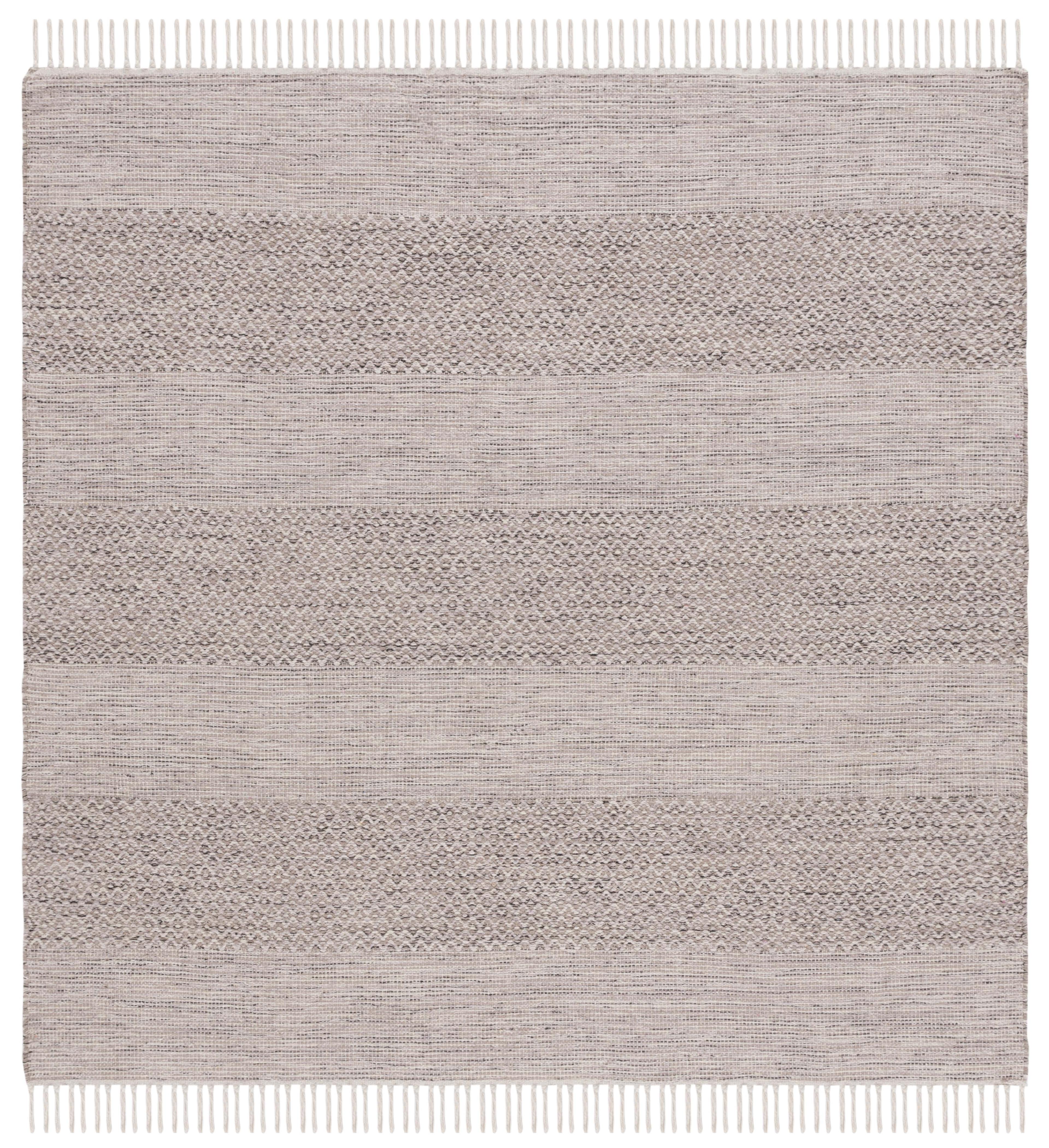 Montauk MTK330 Hand Woven Indoor Area Rug - Ivory/Steel Grey - 8'x8' - Safavieh