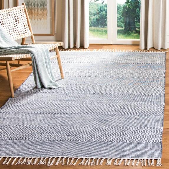 Montauk MTK330 Hand Woven Indoor Area Rug - Ivory/Navy - 8'x10' - Safavieh