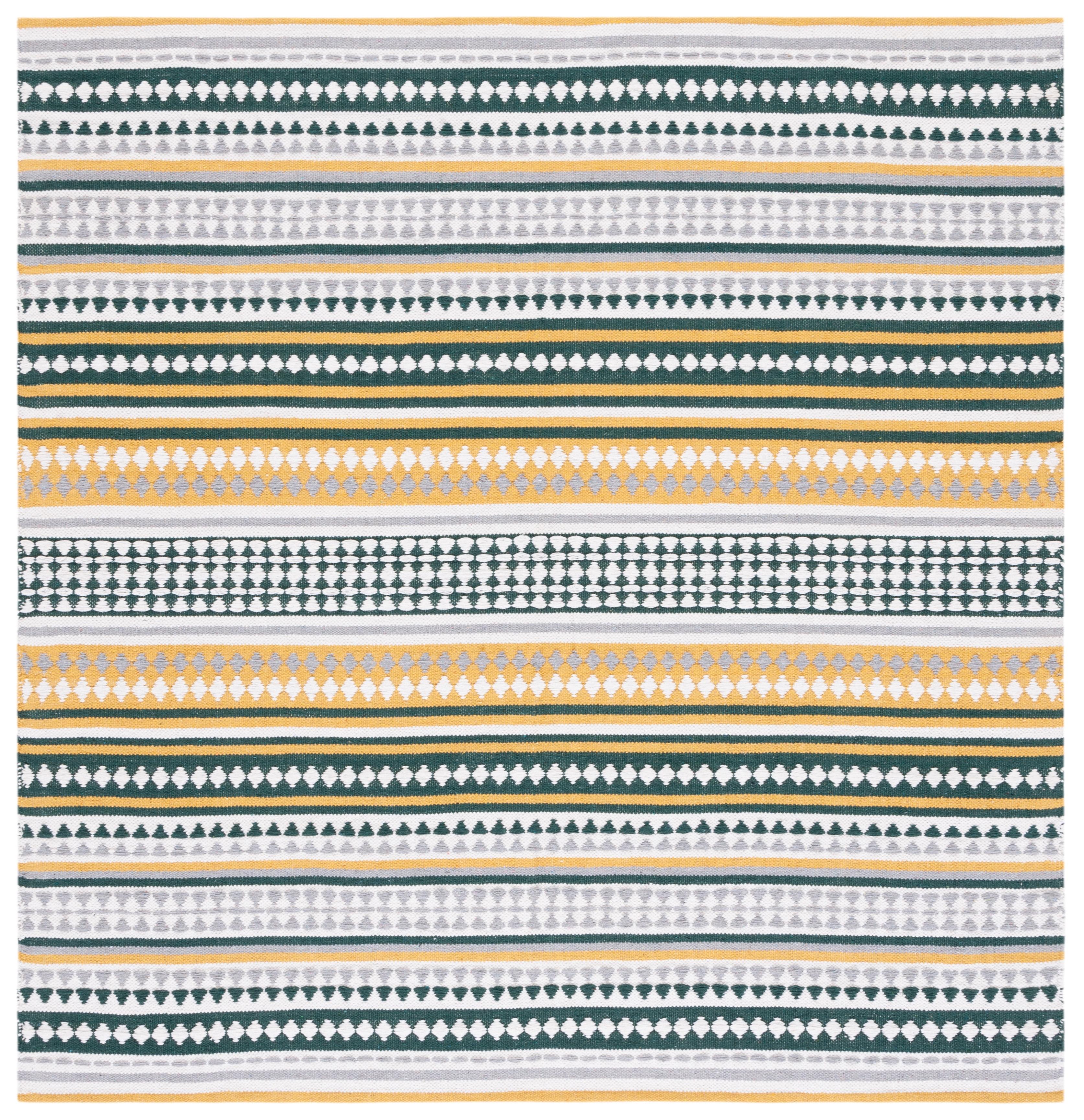 Montauk MTK451 Hand Woven Area Rug - Yellow/Ivory - 6'x6' - Safavieh.