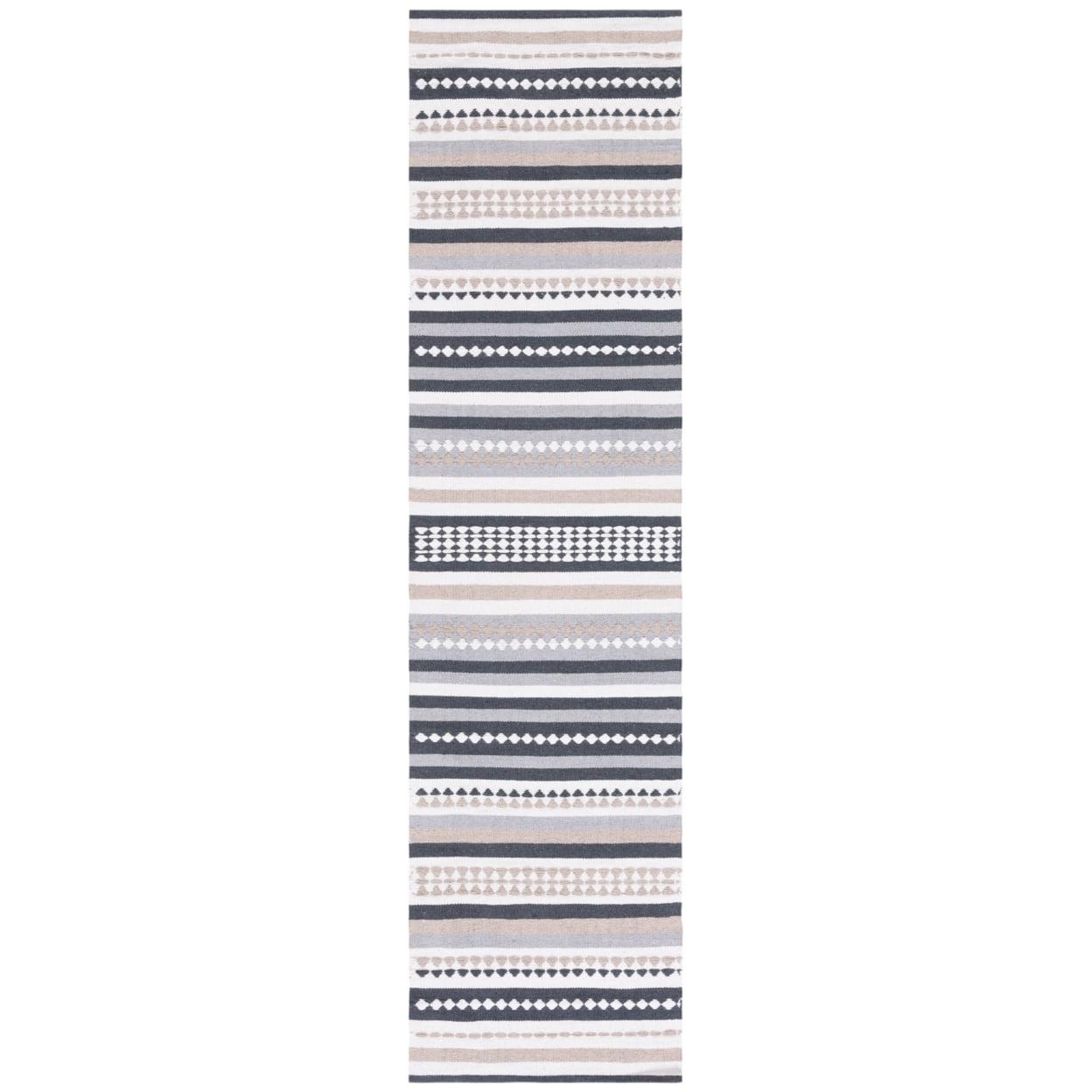 Montauk MTK451 Hand Woven Runner Rug - Grey/Ivory - 2'3"x9' - Safavieh.
